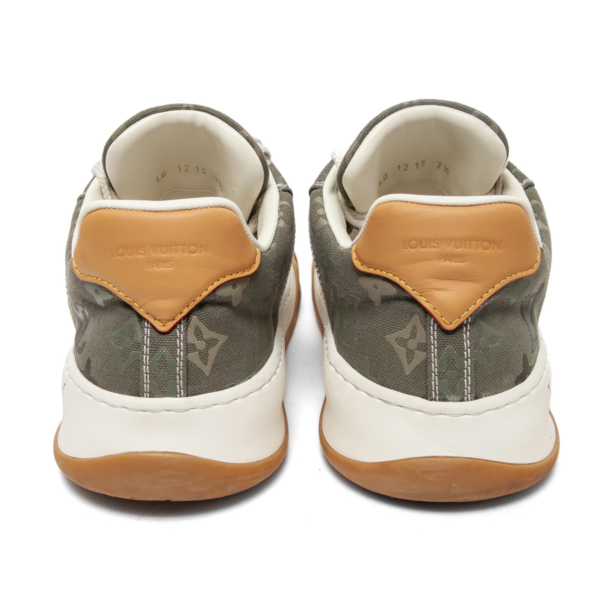 Louis Vuitton LV Tilted Sneaker Low Olive Green White Multi Size US 7.5 / EU 40-41 - 6 Thumbnail