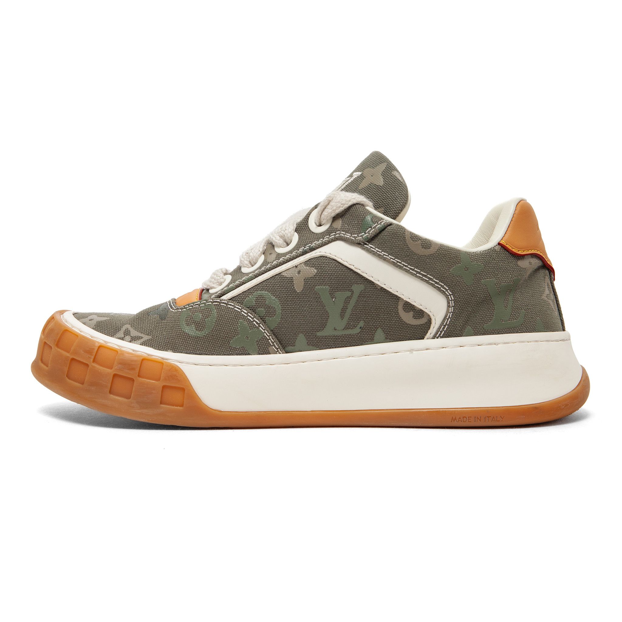 Louis Vuitton LV Tilted Sneaker Low Olive Green White Multi Size US 7.5 / EU 40-41 - 3 Thumbnail