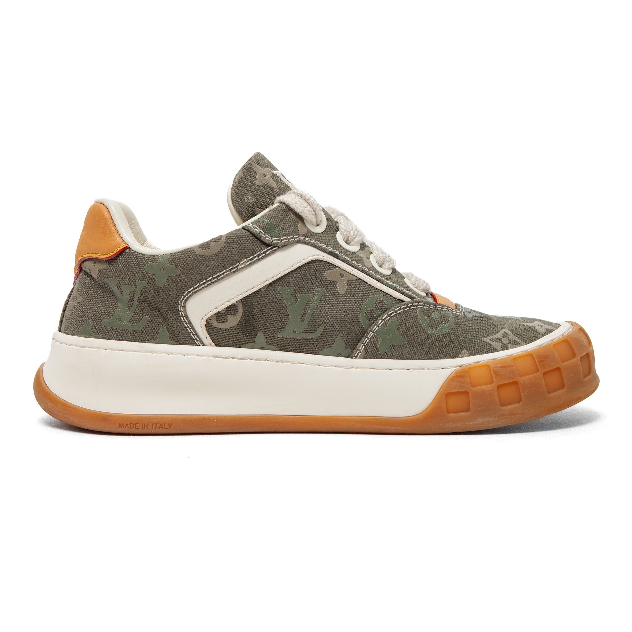 Louis Vuitton LV Tilted Sneaker Low Olive Green White Multi Size US 7.5 / EU 40-41 - 4 Thumbnail