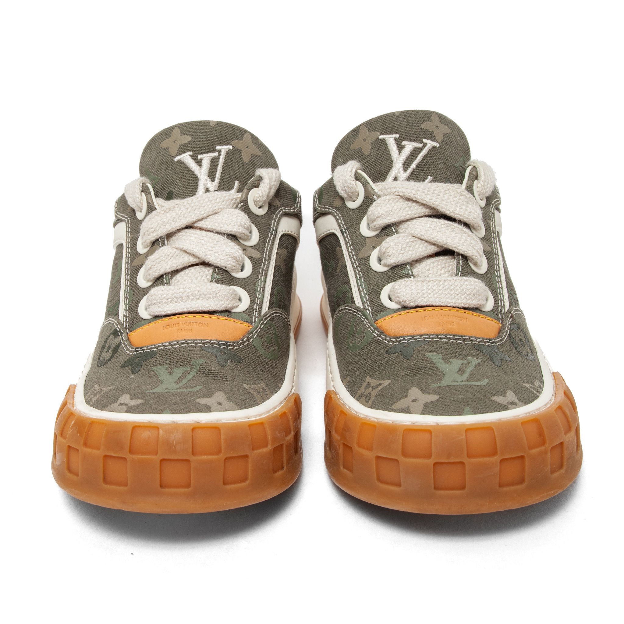 Louis Vuitton LV Tilted Sneaker Low Olive Green White Multi Size US 7.5 / EU 40-41 - 5 Thumbnail