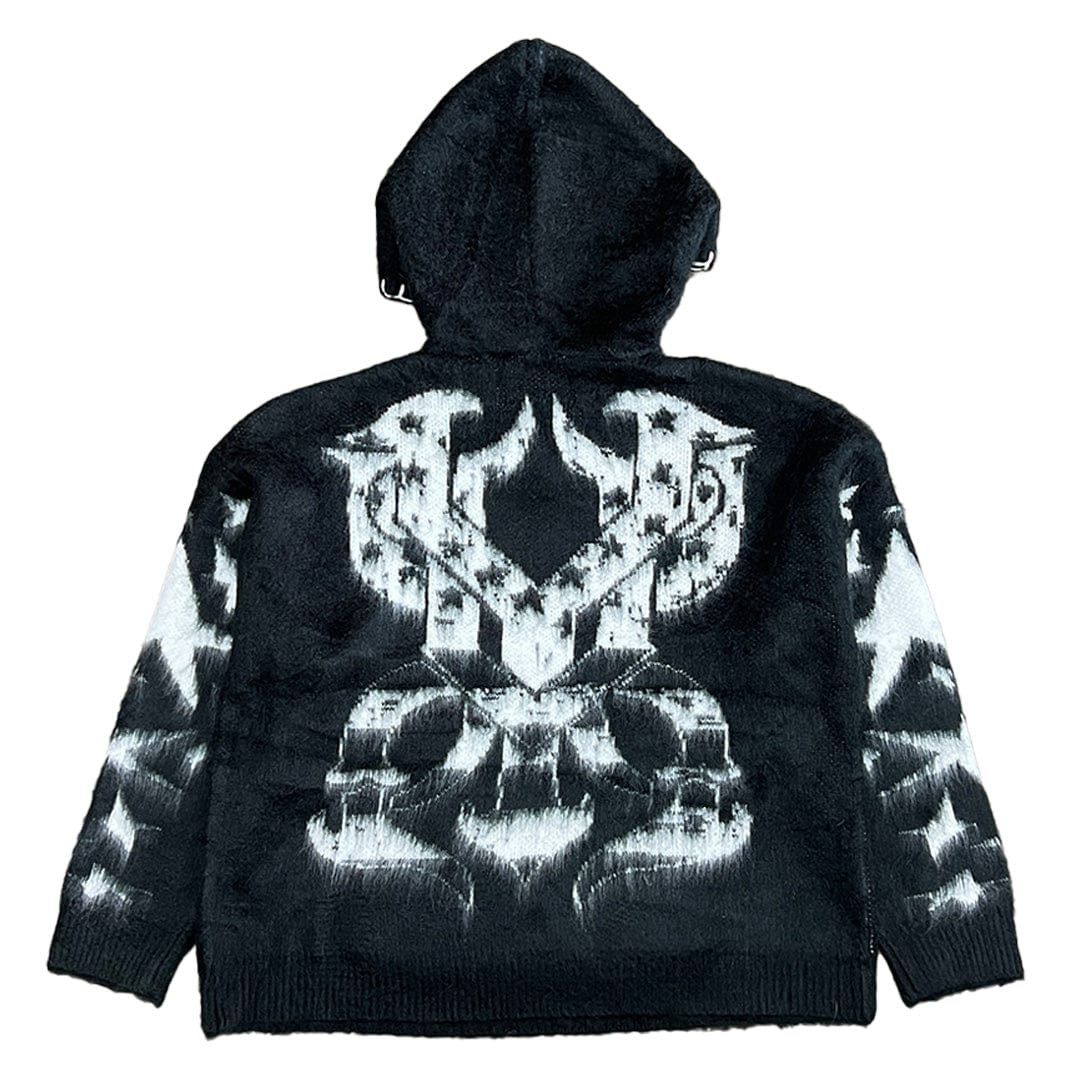 YVX YVX Mohair Flag Hooded Sweatshirt Black Size US XL / EU 56 / 4 - 2 Thumbnail