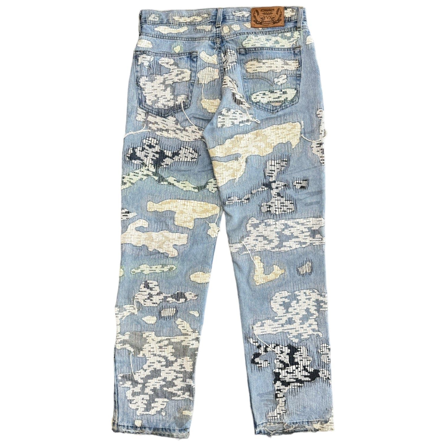 YVX YVX Boro Stitch Jeans Light Indigo Size US 34 / EU 50 - 2 Thumbnail