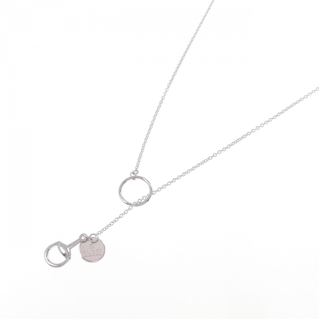 Gucci Gucci Gucci 750 White Gold Necklace Precious Metal Necklace DUTY FREE for USA Size ONE SIZE - 2 Thumbnail