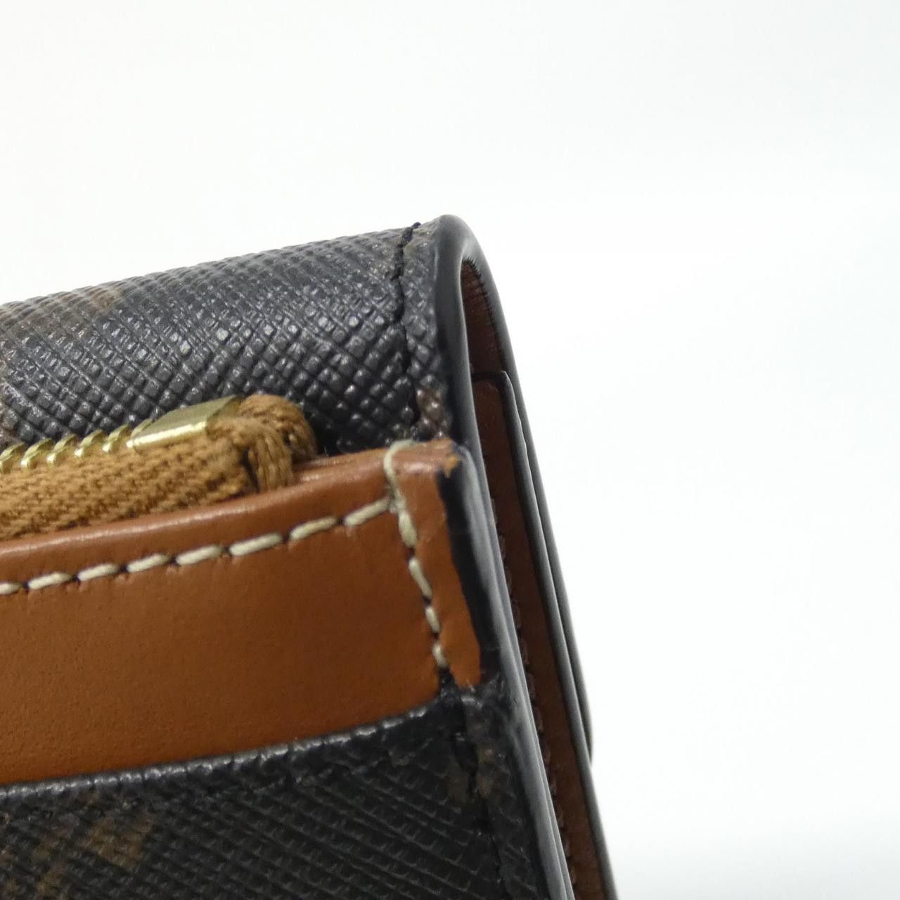 Celine Celine Celine Triomphe Canvas Wallet Textile Short Wallet 10I652DS3 DUTY FREE for USA Size ONE SIZE - 4 Thumbnail