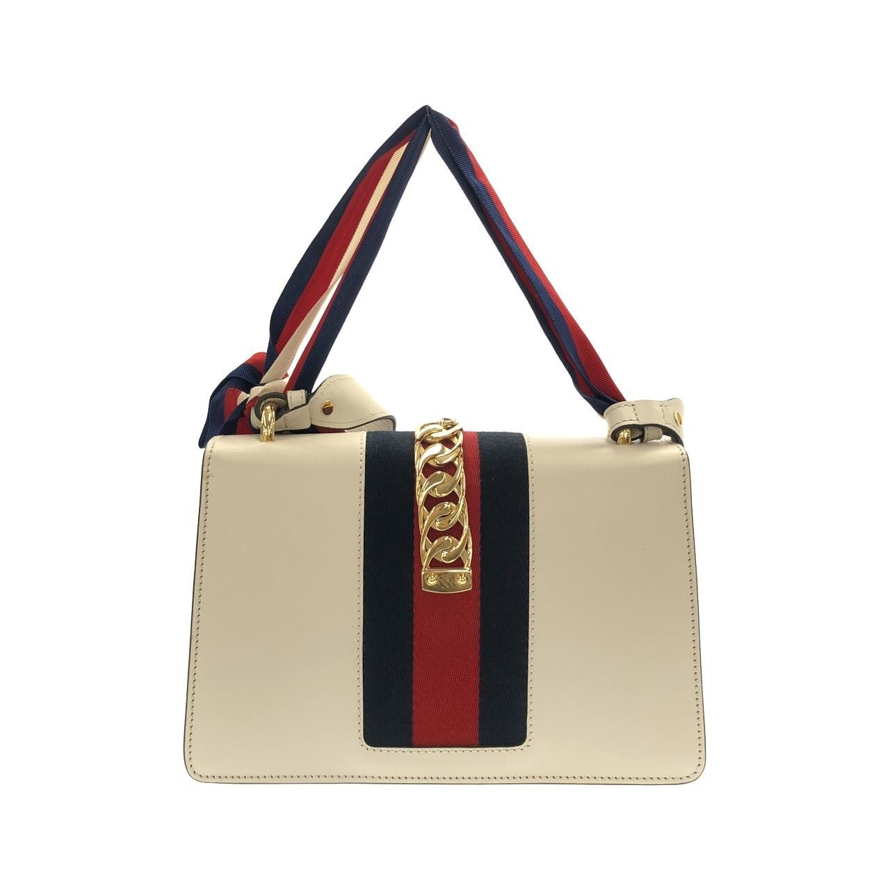 Gucci Gucci Gucci SYLVIE Leather Shoulder Bag Leather Shoulder Bag 421882 CVLEG DUTY FREE for USA Size ONE SIZE - 2 Thumbnail