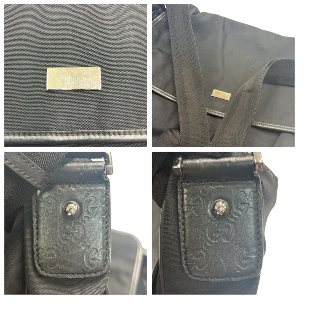 Gucci Gucci Gucci GG Embossed Nylon Leather Shoulder Bag Textile Shoulder Bag 162419 DUTY FREE for USA Size ONE SIZE - 5 Thumbnail