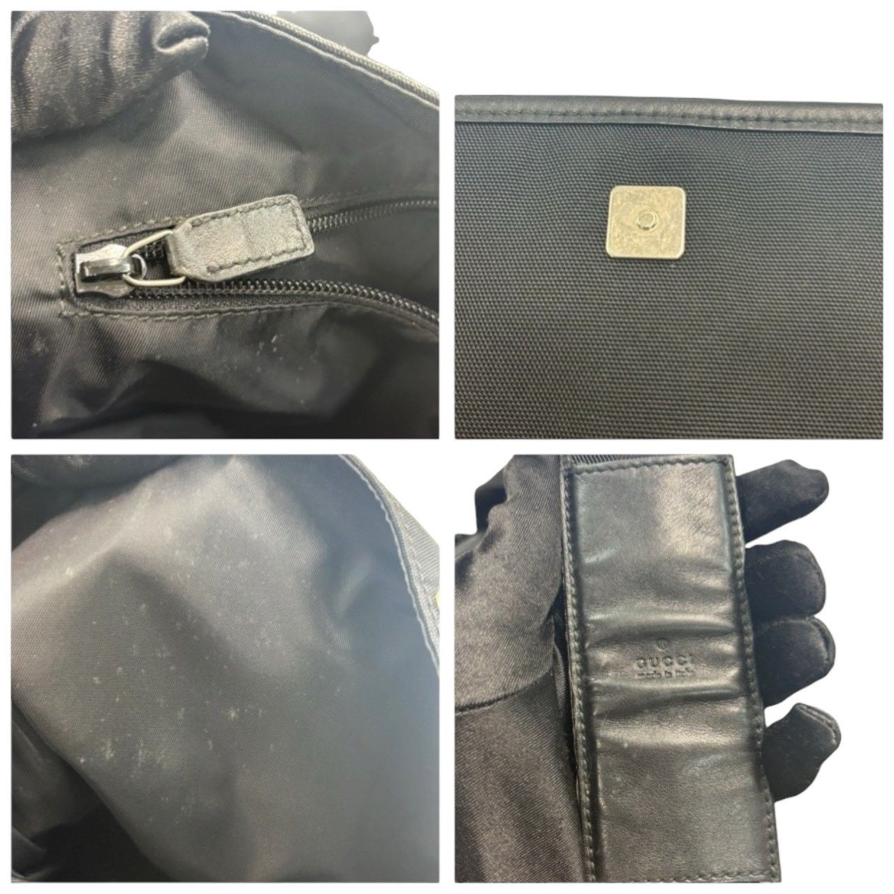 Gucci Gucci Gucci GG Embossed Nylon Leather Shoulder Bag Textile Shoulder Bag 162419 DUTY FREE for USA Size ONE SIZE - 6 Thumbnail