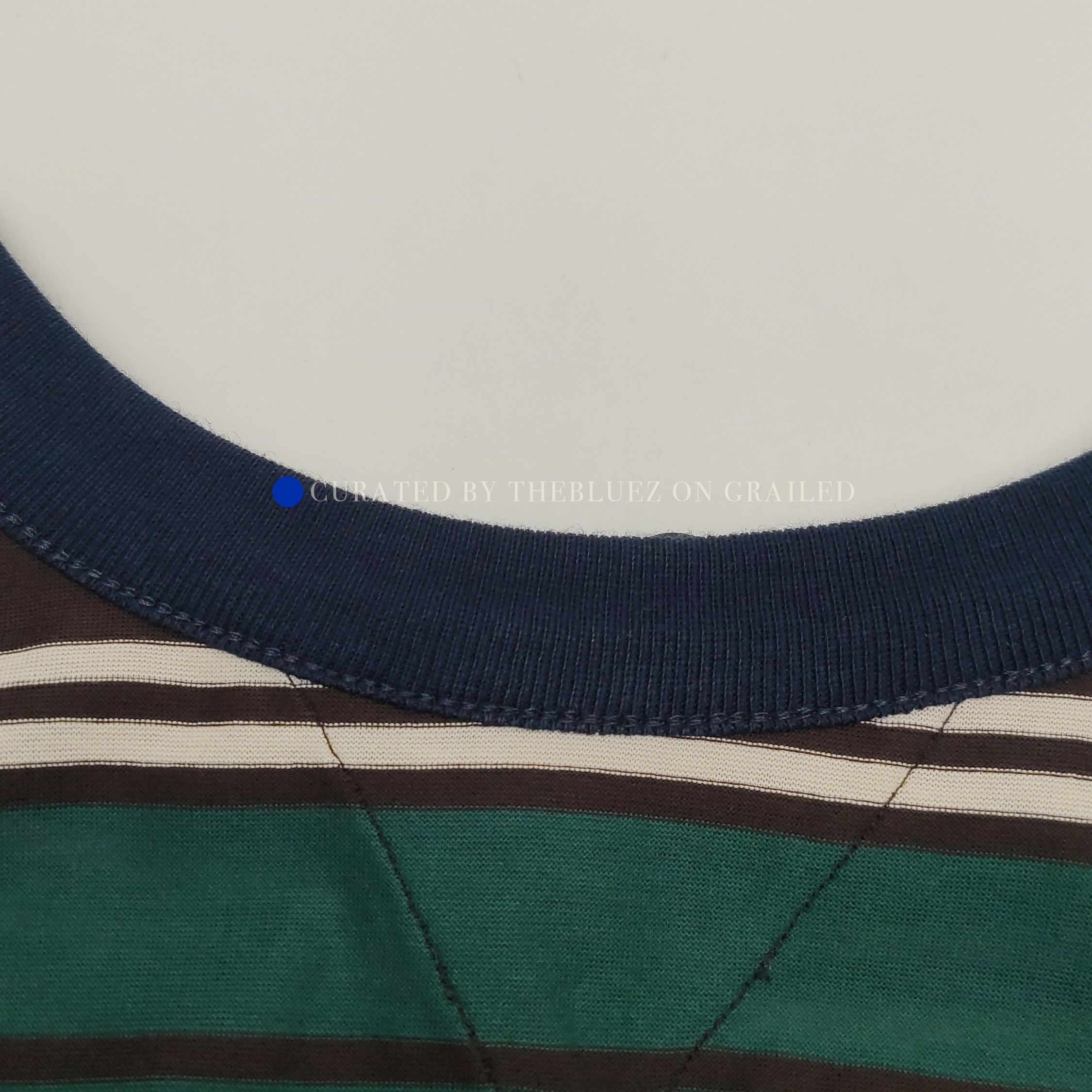 Prada Striped T-Shirt with Logo Patch Size US XS / EU 42 / 0 - 9 Thumbnail