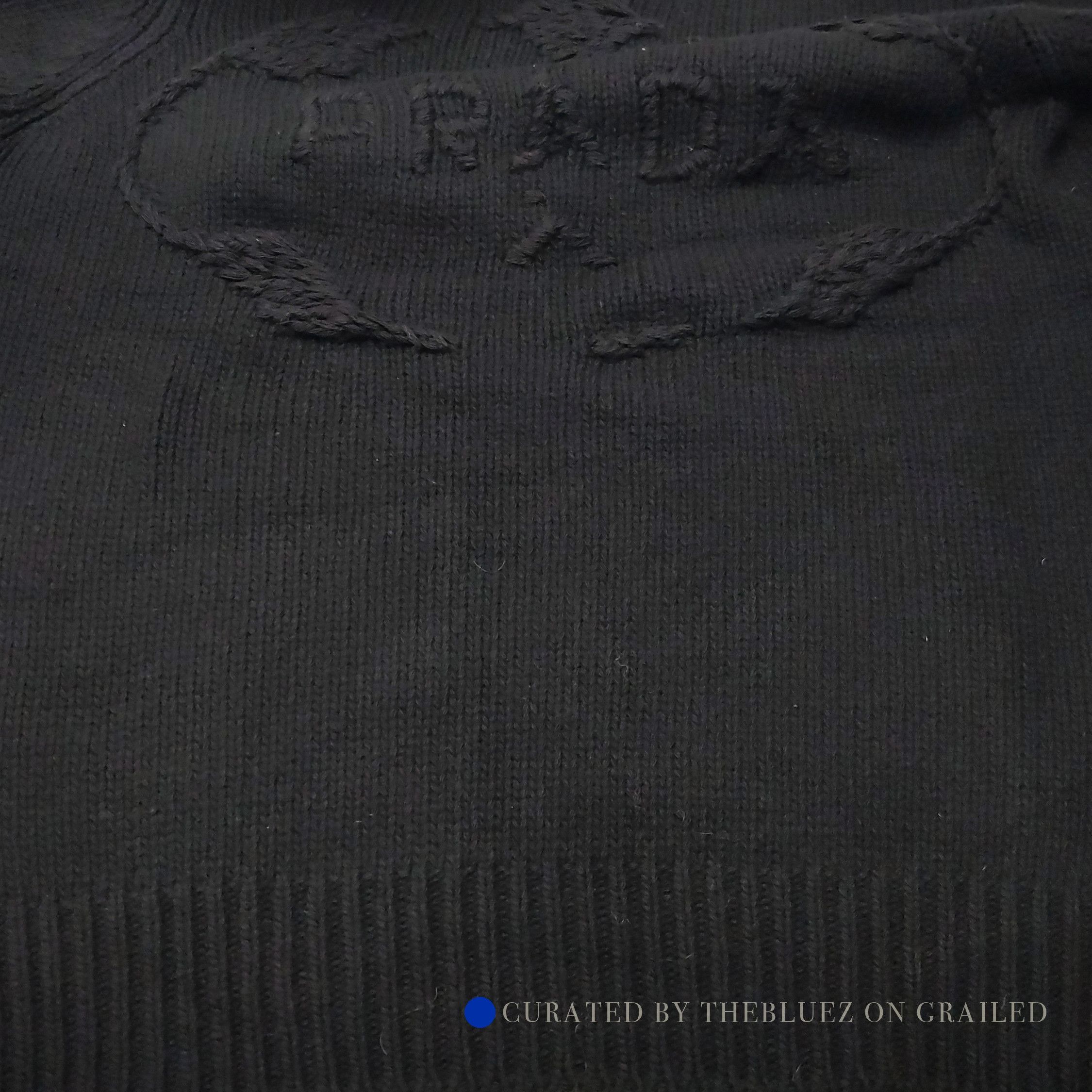 Prada Cozy Black Logo Cashmere Blend Sweater Size US L / EU 52-54 / 3 - 9 Thumbnail