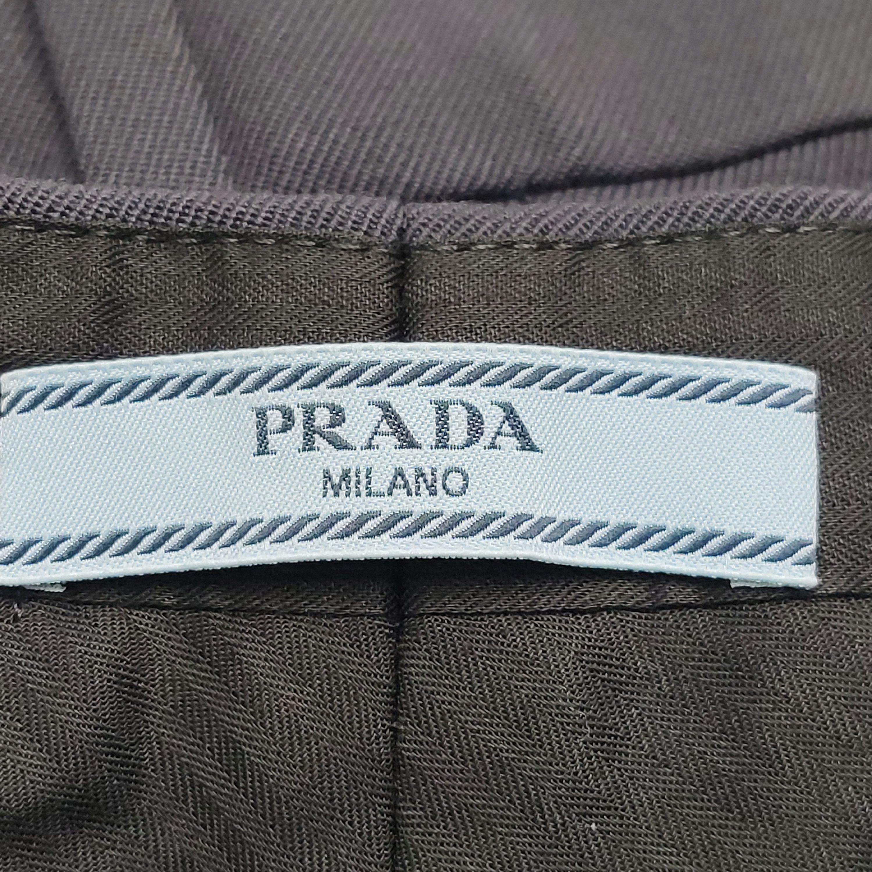 Prada Luxe Virgin Wool Blue Shorts, Size 28 Size US 28 / EU 44 - 3 Thumbnail