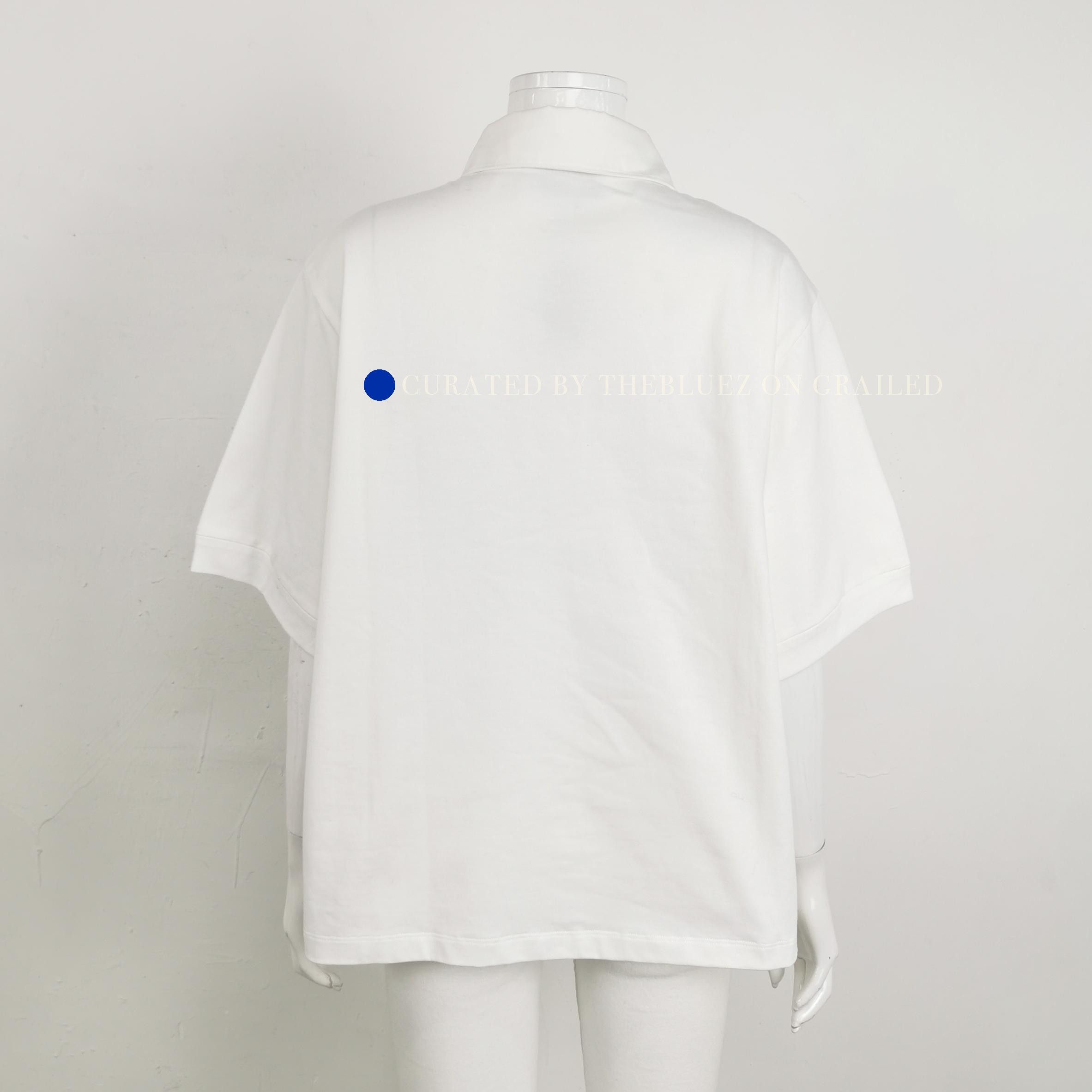 Prada White Logo Embroidered Polo Shirt, Size S Size US S / EU 44-46 / 1 - 2 Thumbnail