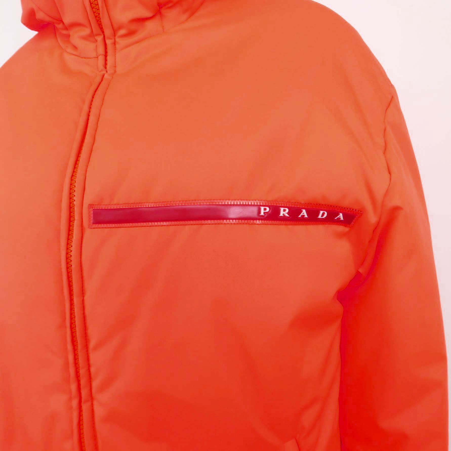 Prada Vibrant Orange Puffer Jacket in Size S Size US S / EU 44-46 / 1 - 3 Thumbnail