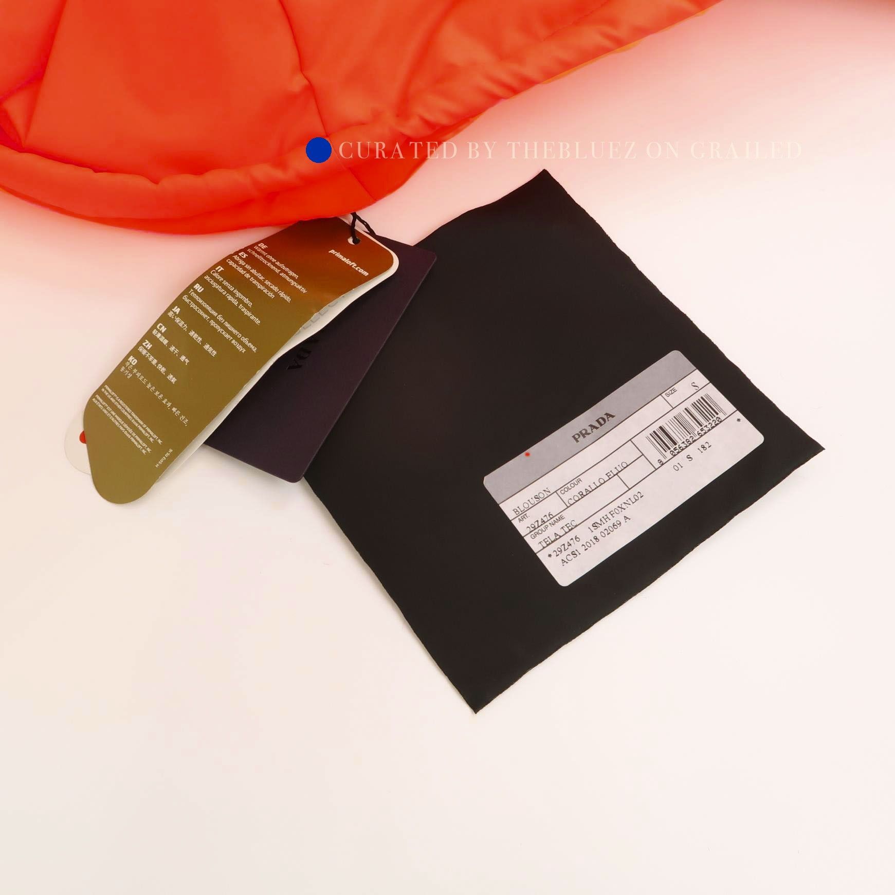 Prada Vibrant Orange Puffer Jacket in Size S Size US S / EU 44-46 / 1 - 4 Thumbnail