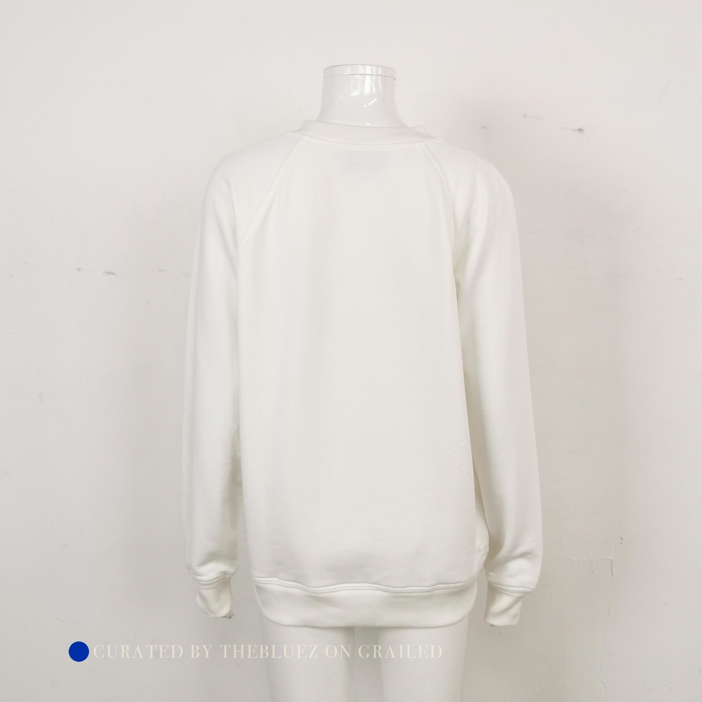 Prada Classic Crewneck Sweatshirt in White Size US S / EU 44-46 / 1 - 2 Thumbnail