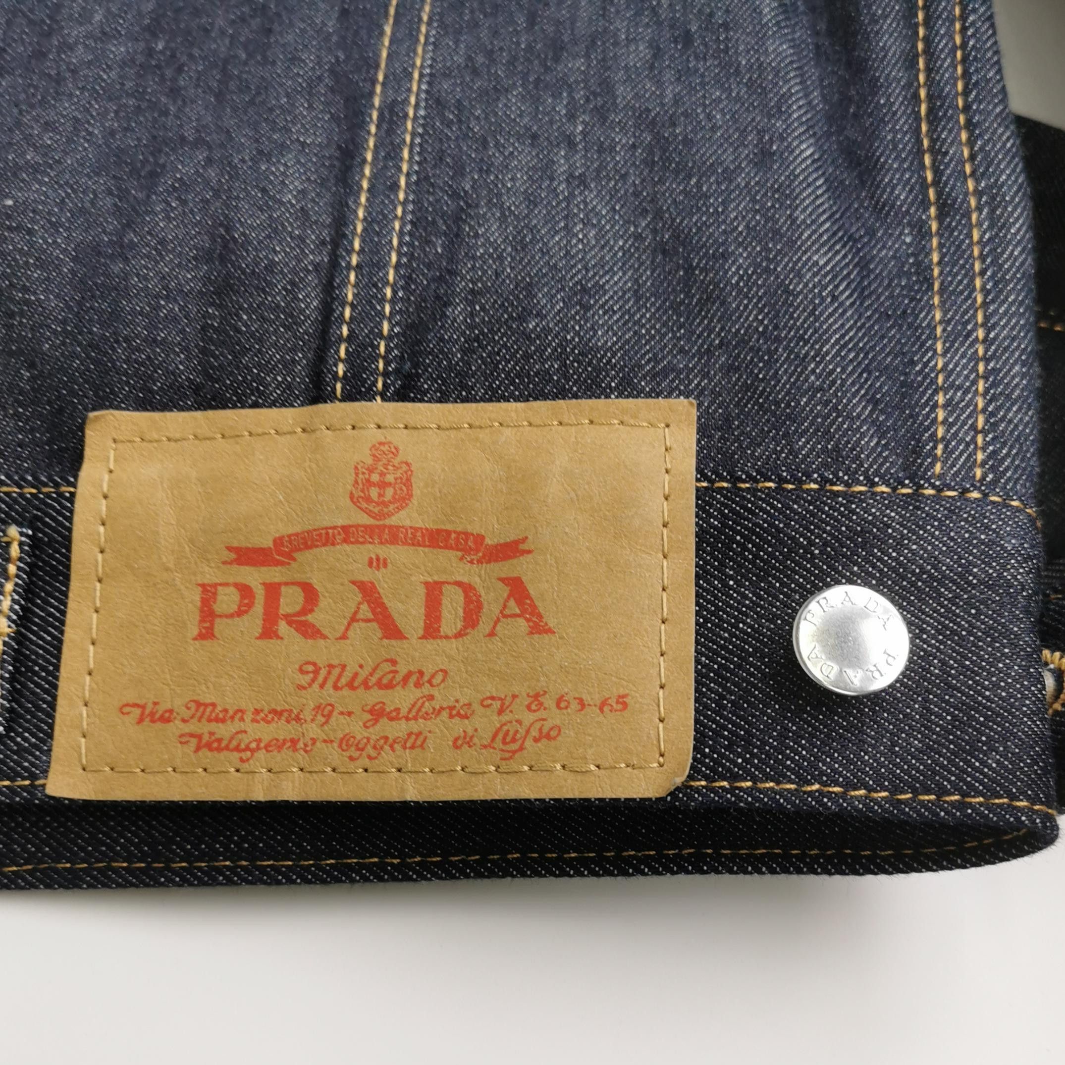 Prada Contrast Stitch Denim Jacket in Blue Size US S / EU 44-46 / 1 - 3 Thumbnail