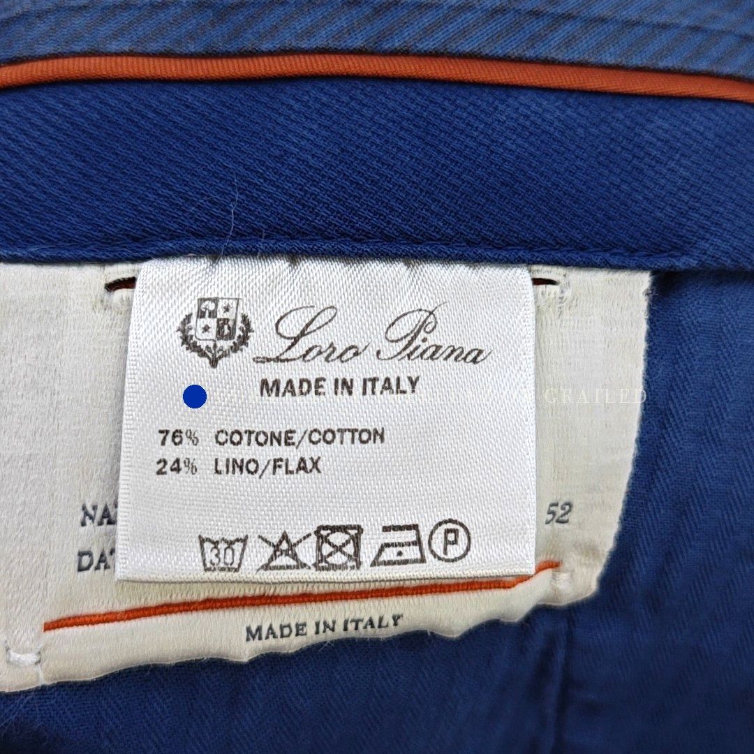 Loro Piana Lightweight Blue Cotton-Linen Summer Shorts Size US 36 / EU 52 - 3 Thumbnail