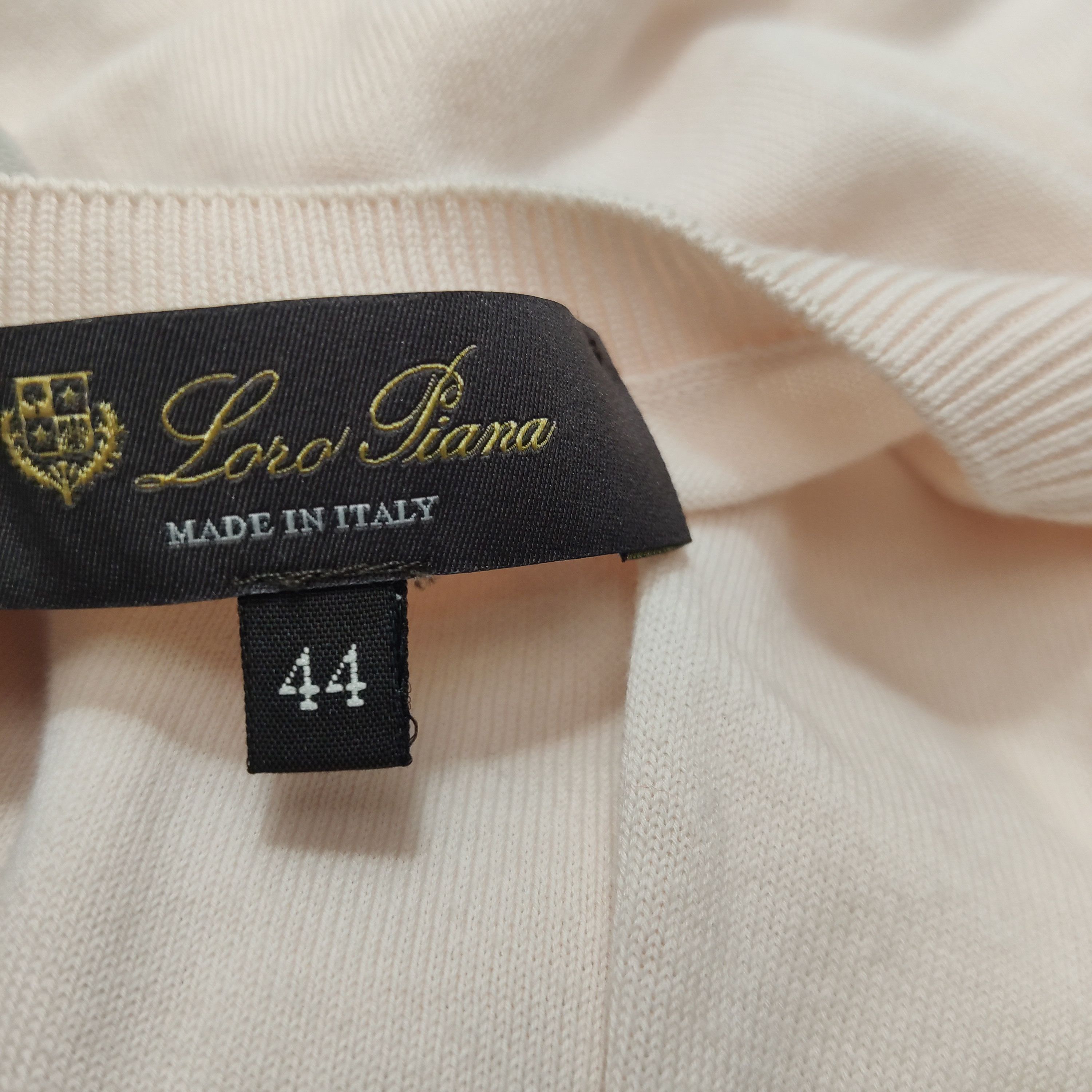 Loro Piana Silk Short Sleeve Knit in Beige Size US S / EU 44-46 / 1 - 3 Thumbnail