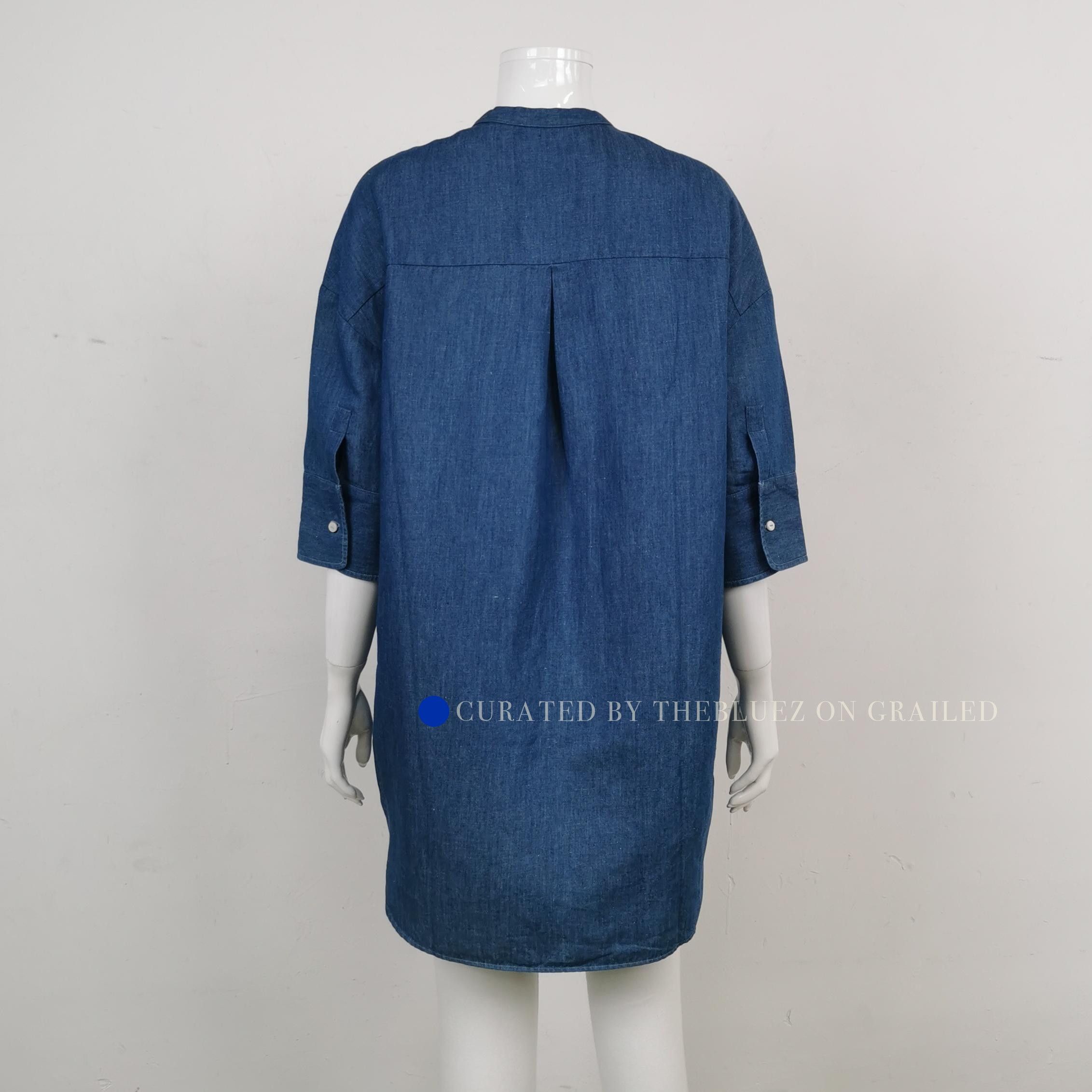Loro Piana Stylish Cotton Linen Shirt in Blue Size US S / EU 44-46 / 1 - 2 Thumbnail