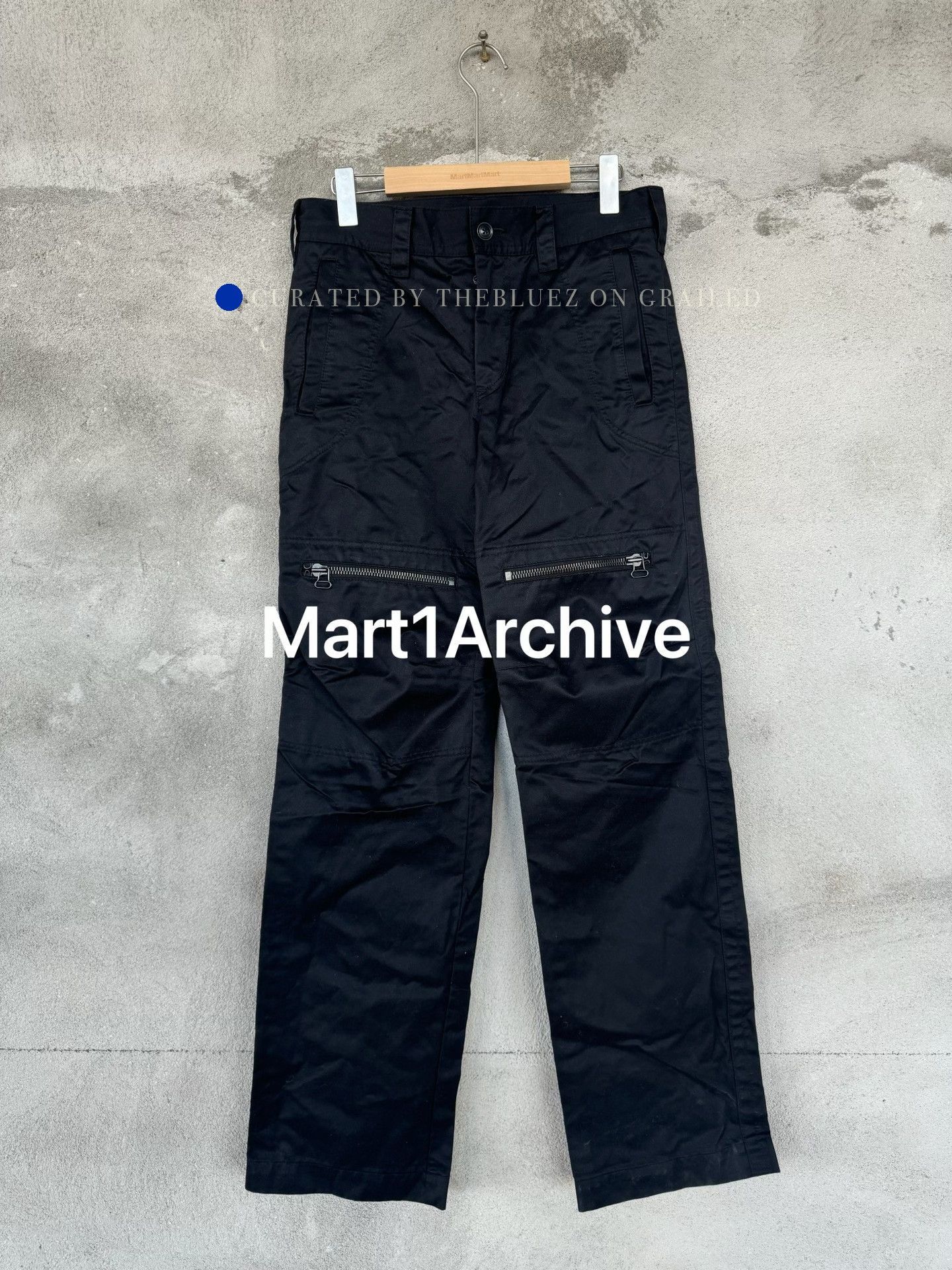 Y's Stylish Black Cargo Pants in Size 32 Size US 32 / EU 48 - 2 Thumbnail