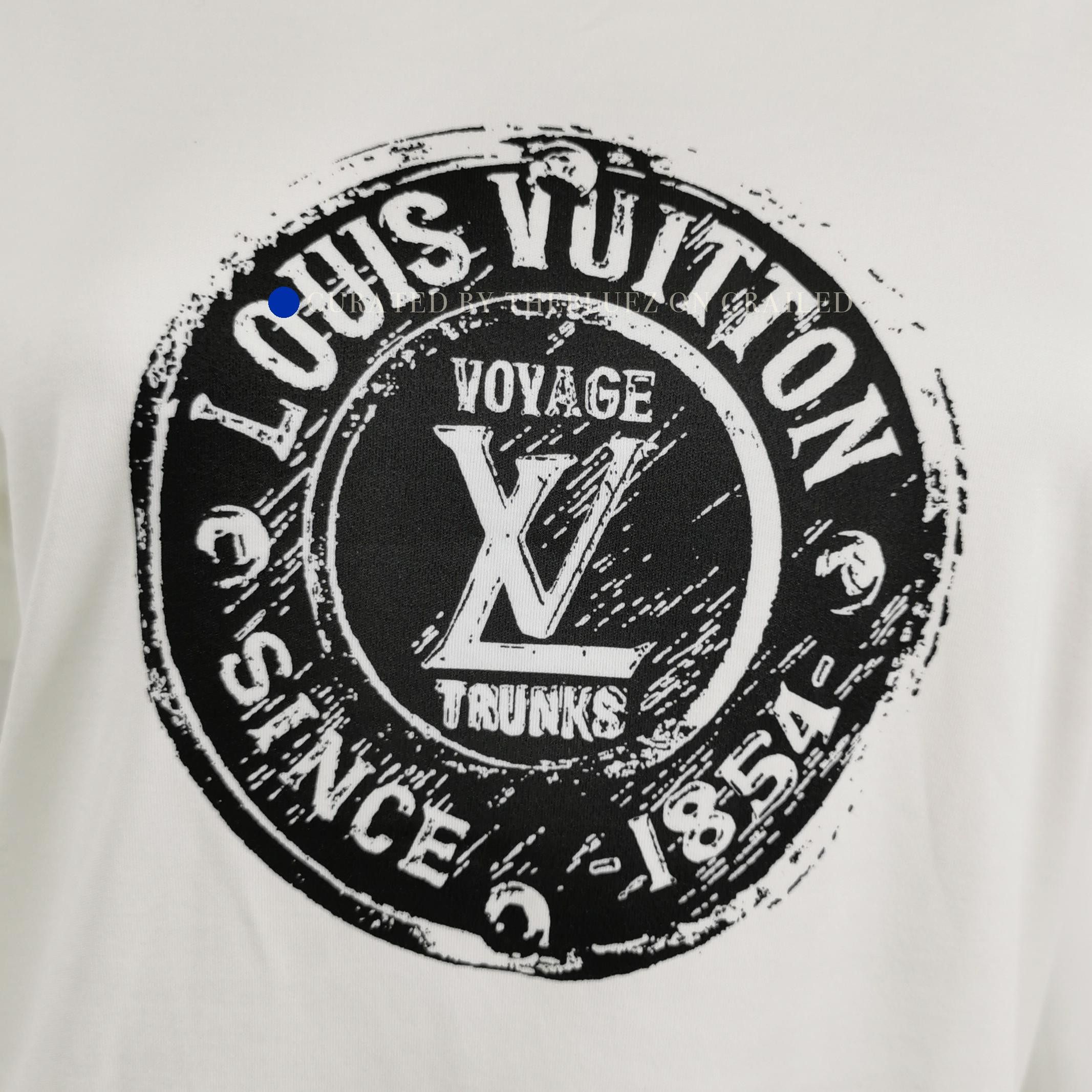 Louis Vuitton Logo Print T-Shirt in White, Size S Size US S / EU 44-46 / 1 - 3 Thumbnail