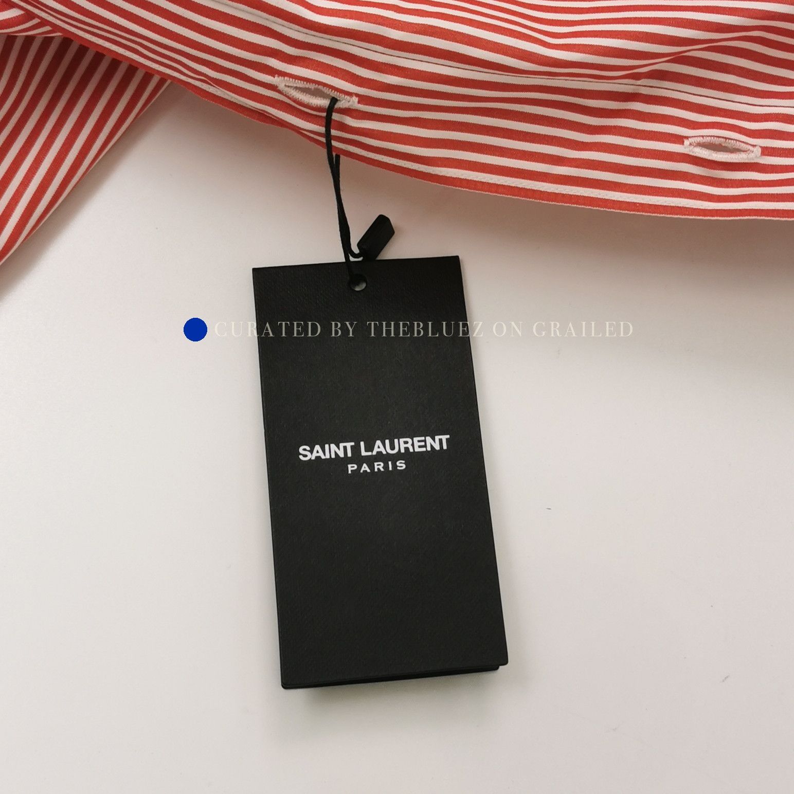 Saint Laurent Paris Striped Red Button-Up Shirt in Size M Size US M / EU 48-50 / 2 - 4 Thumbnail