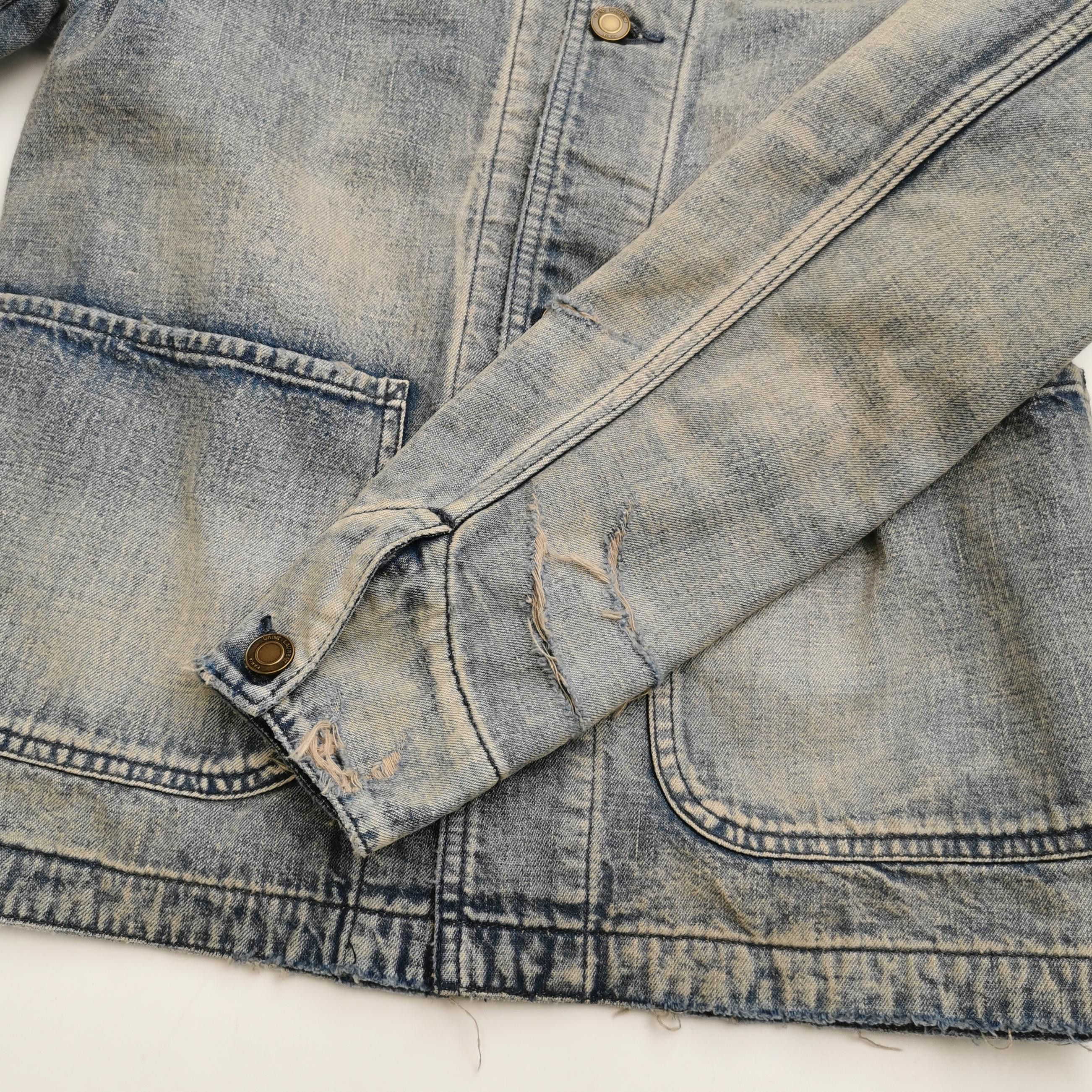 Saint Laurent Paris Faded Blue Denim Jacket in XS Size US XS / EU 42 / 0 - 3 Thumbnail