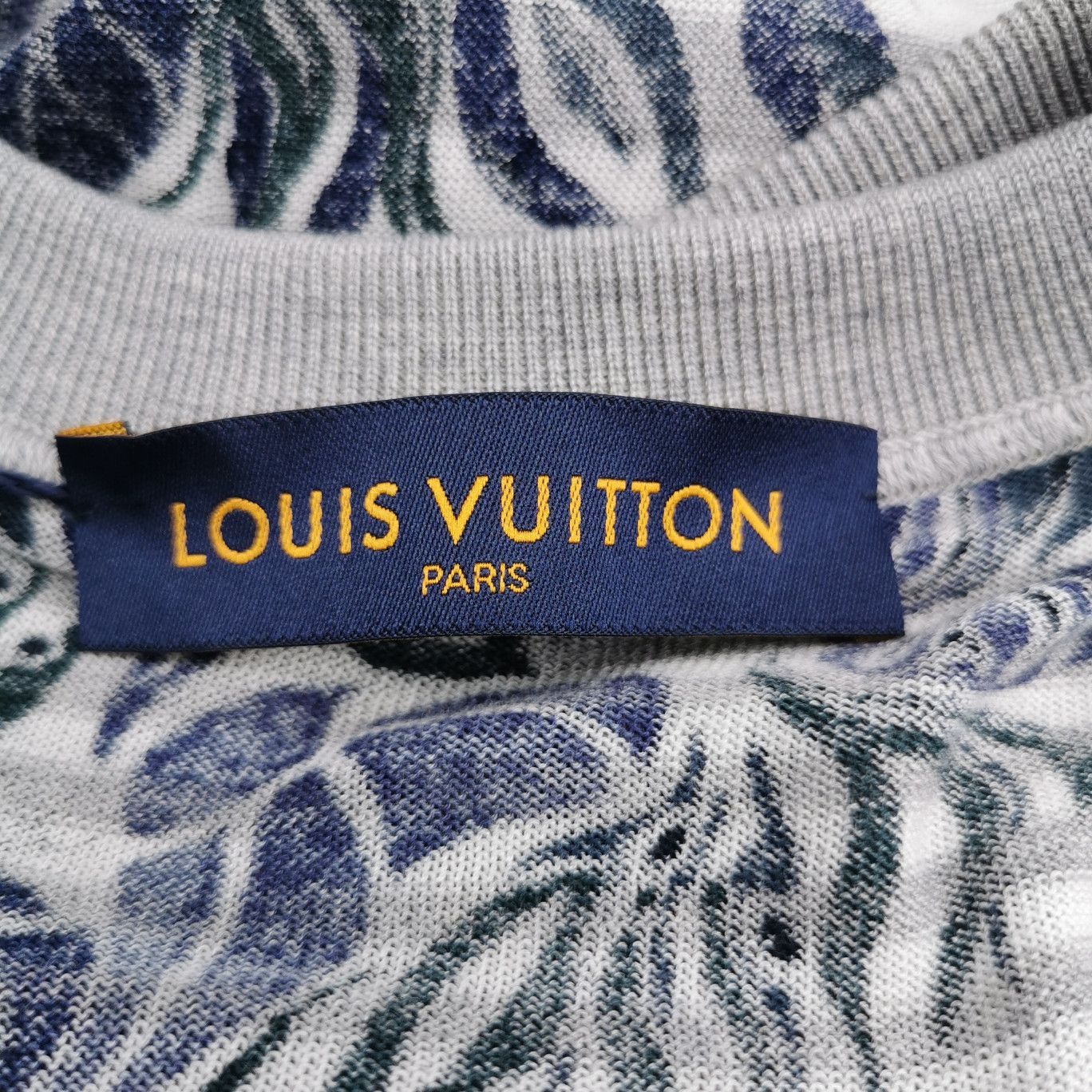 Louis Vuitton Floral Striped Knit Sweater in Gray Size US L / EU 52-54 / 3 - 4 Thumbnail