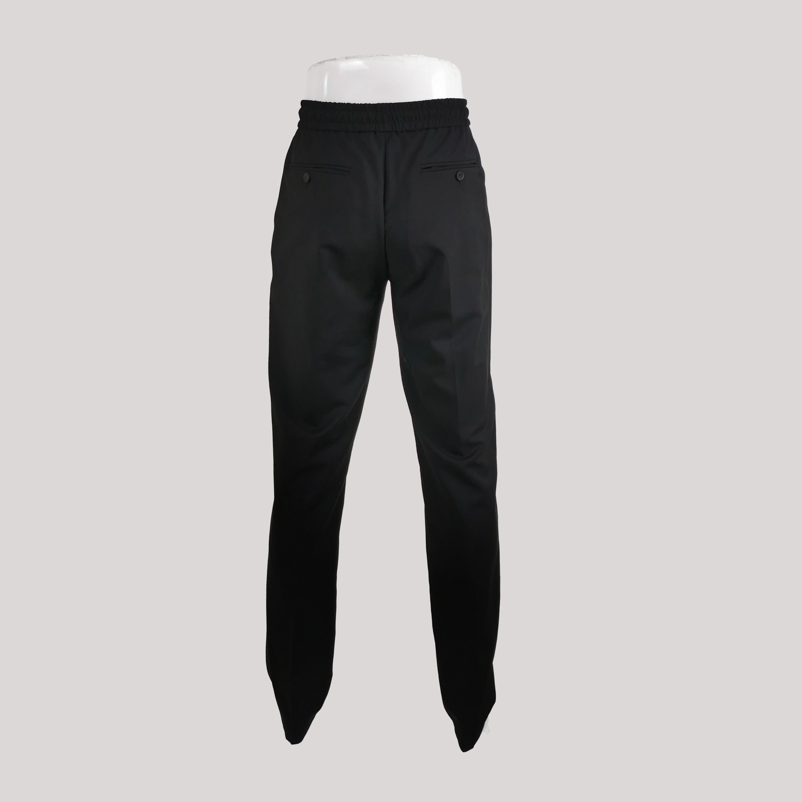 Valentino Sleek Black Wool Mohair Blend Trousers Size US 30 / EU 46 - 2 Thumbnail