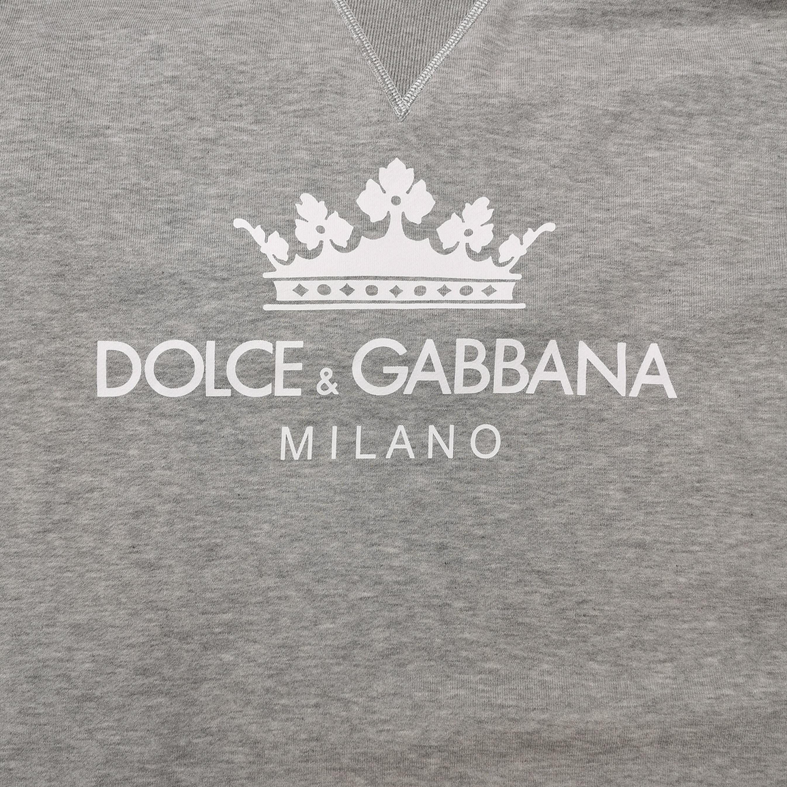 Dolce & Gabbana Crown Logo Sweatshirt in Gray Size US L / EU 52-54 / 3 - 3 Thumbnail
