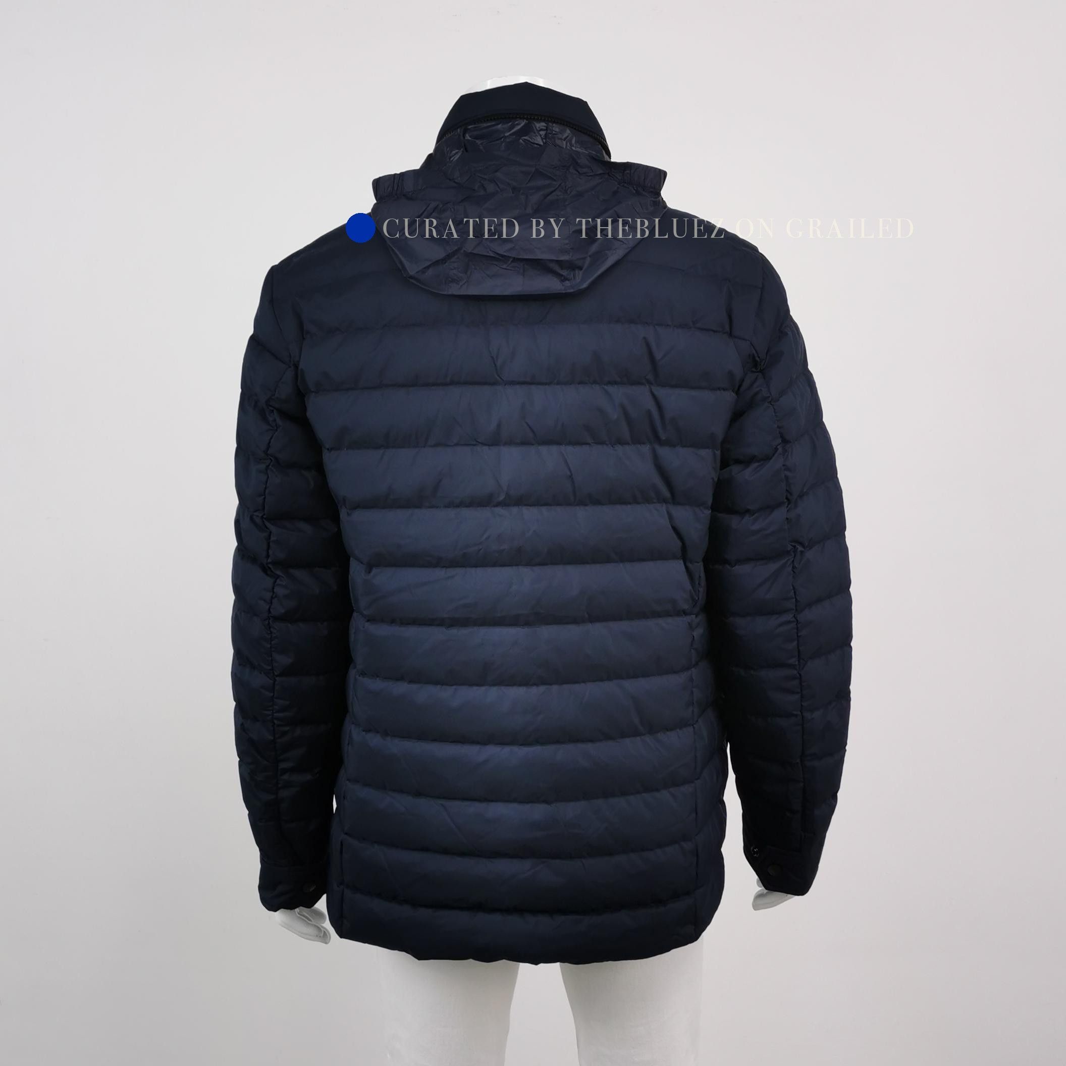Hugo Boss Hooded Down Jacket in Navy Blue Size US L / EU 52-54 / 3 - 2 Thumbnail
