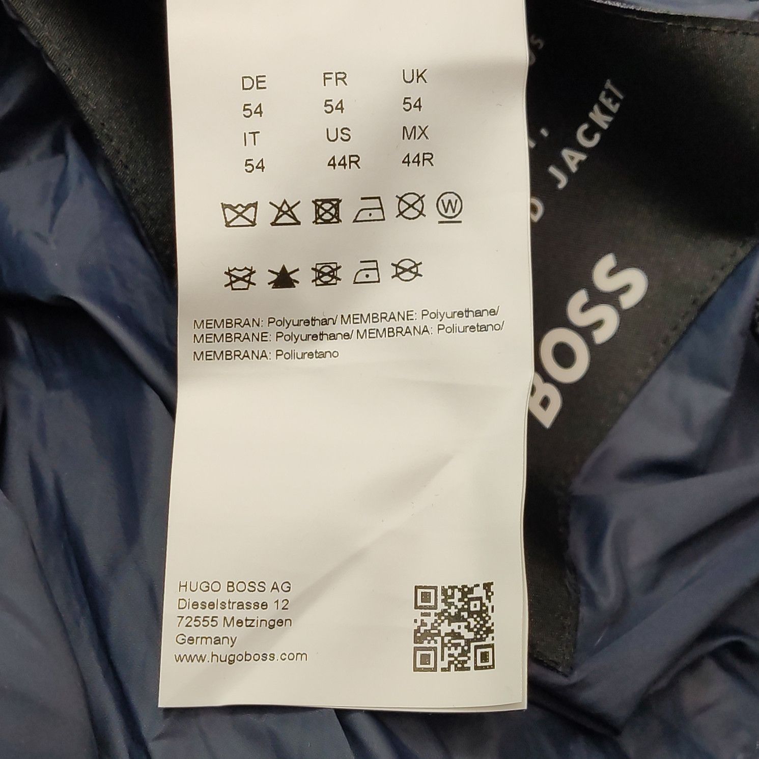 Hugo Boss Warm Hooded Down Jacket in Blue Size US L / EU 52-54 / 3 - 6 Thumbnail