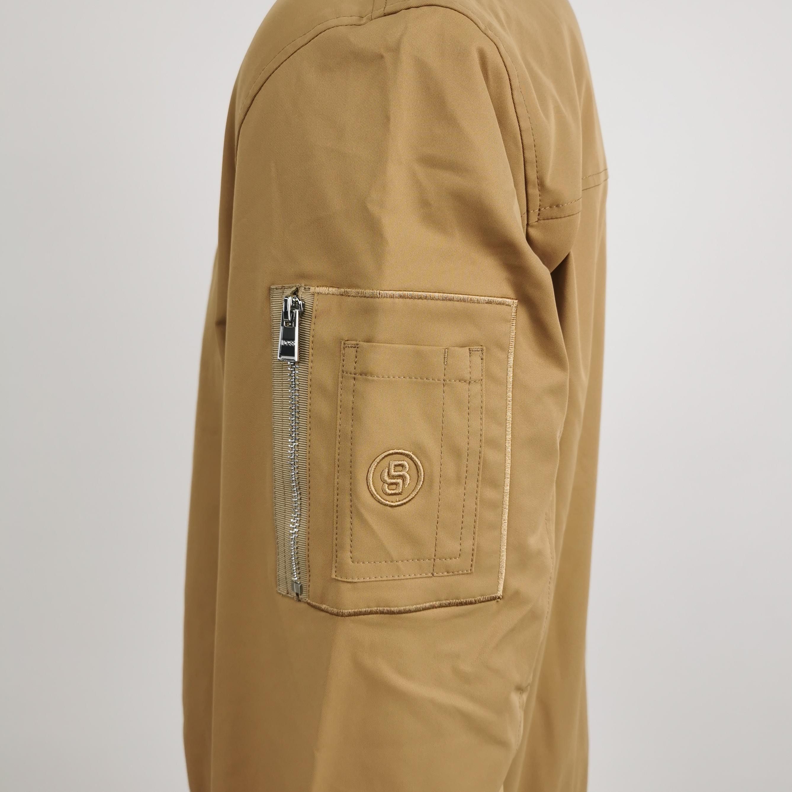 Hugo Boss Stylish Beige Bomber Jacket in Size L Size US L / EU 52-54 / 3 - 3 Thumbnail