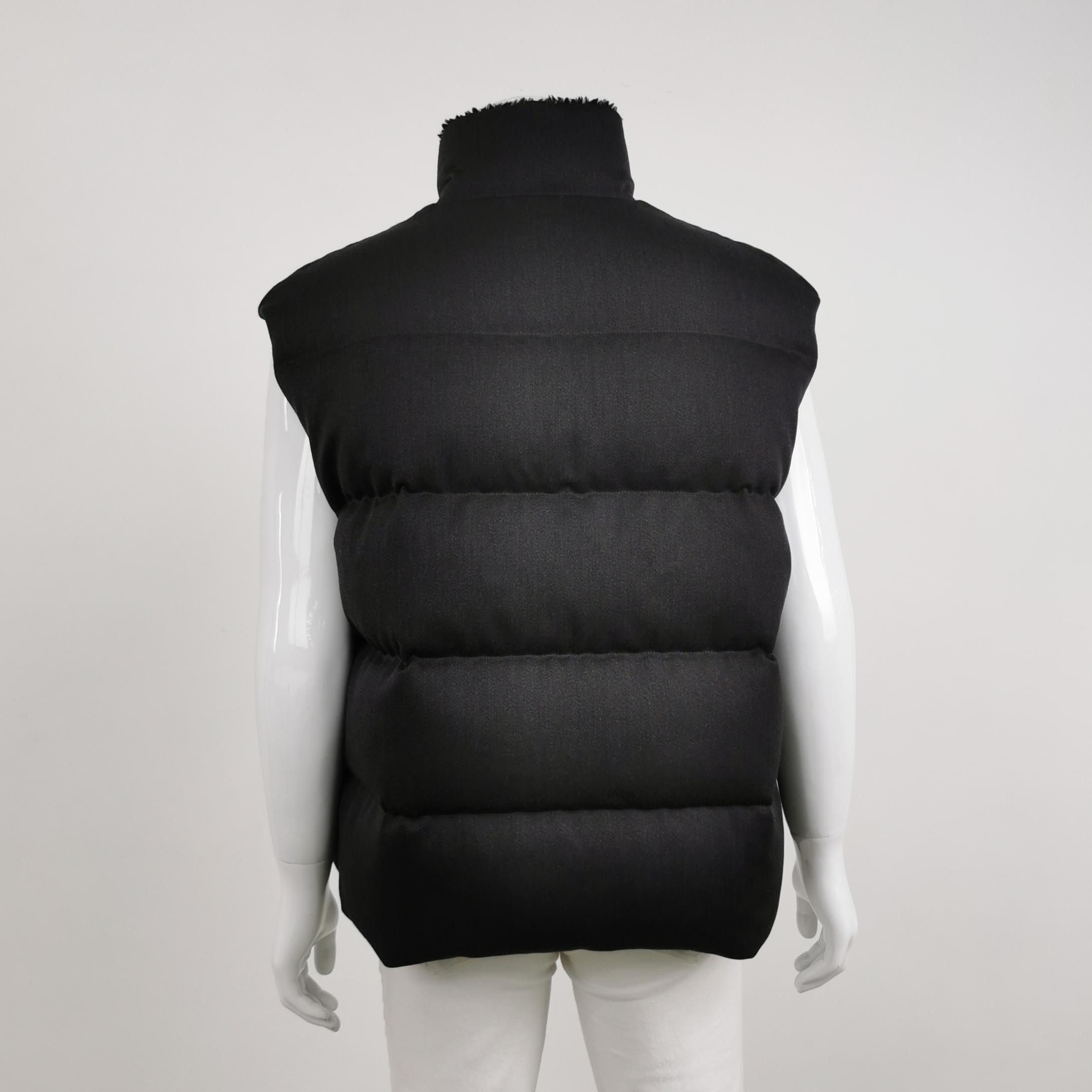 Fendi Stylish Black Wool Down Puffer Vest Size US L / EU 52-54 / 3 - 2 Thumbnail