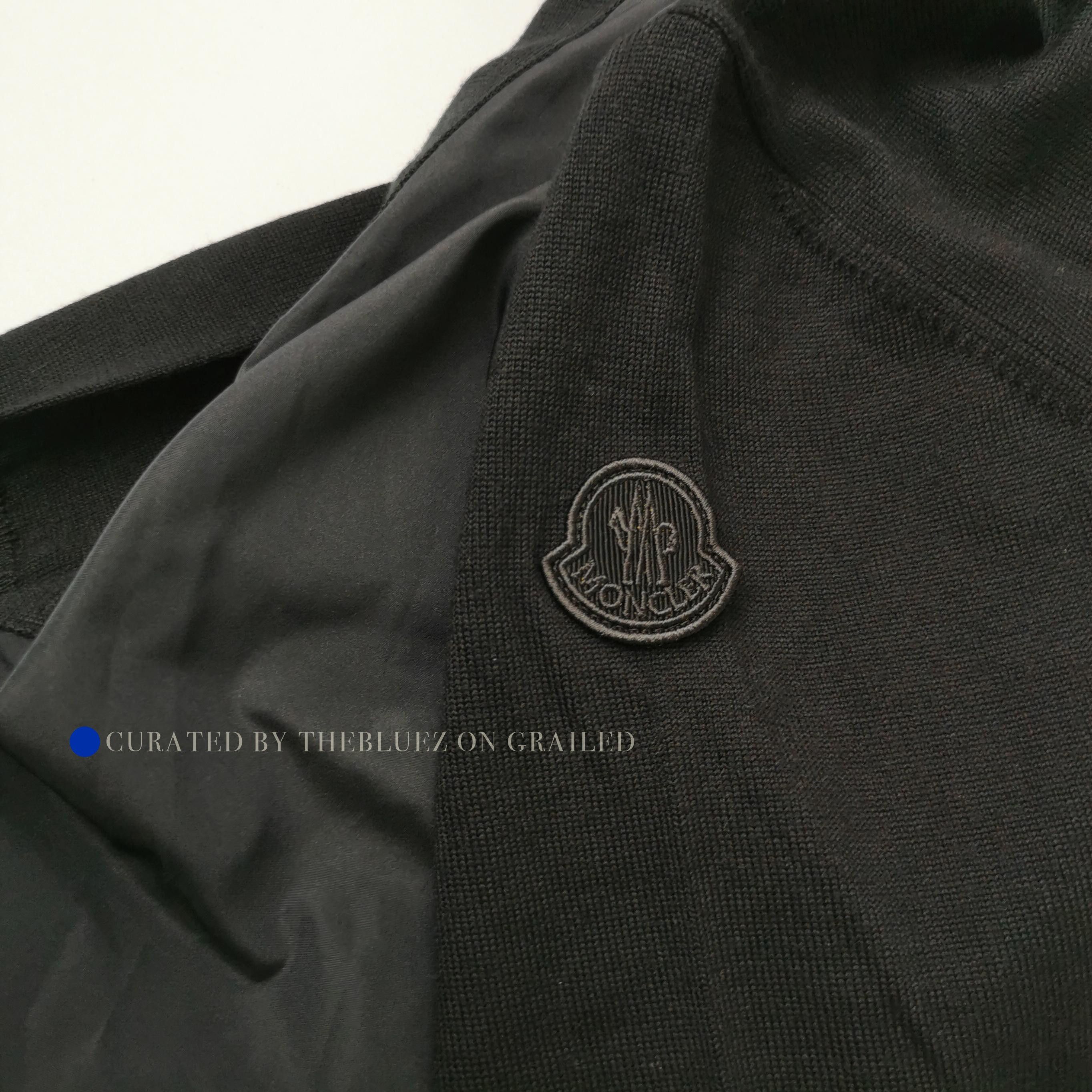 Moncler Black V-Neck Wool Cardigan in Size M Size US M / EU 48-50 / 2 - 2 Thumbnail