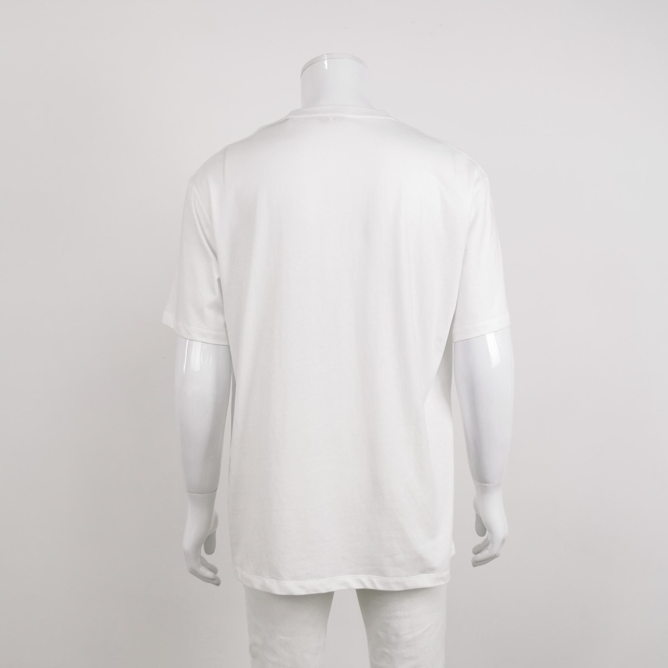 Loewe Logo Embroidered T-Shirt in White Size US L / EU 52-54 / 3 - 2 Thumbnail