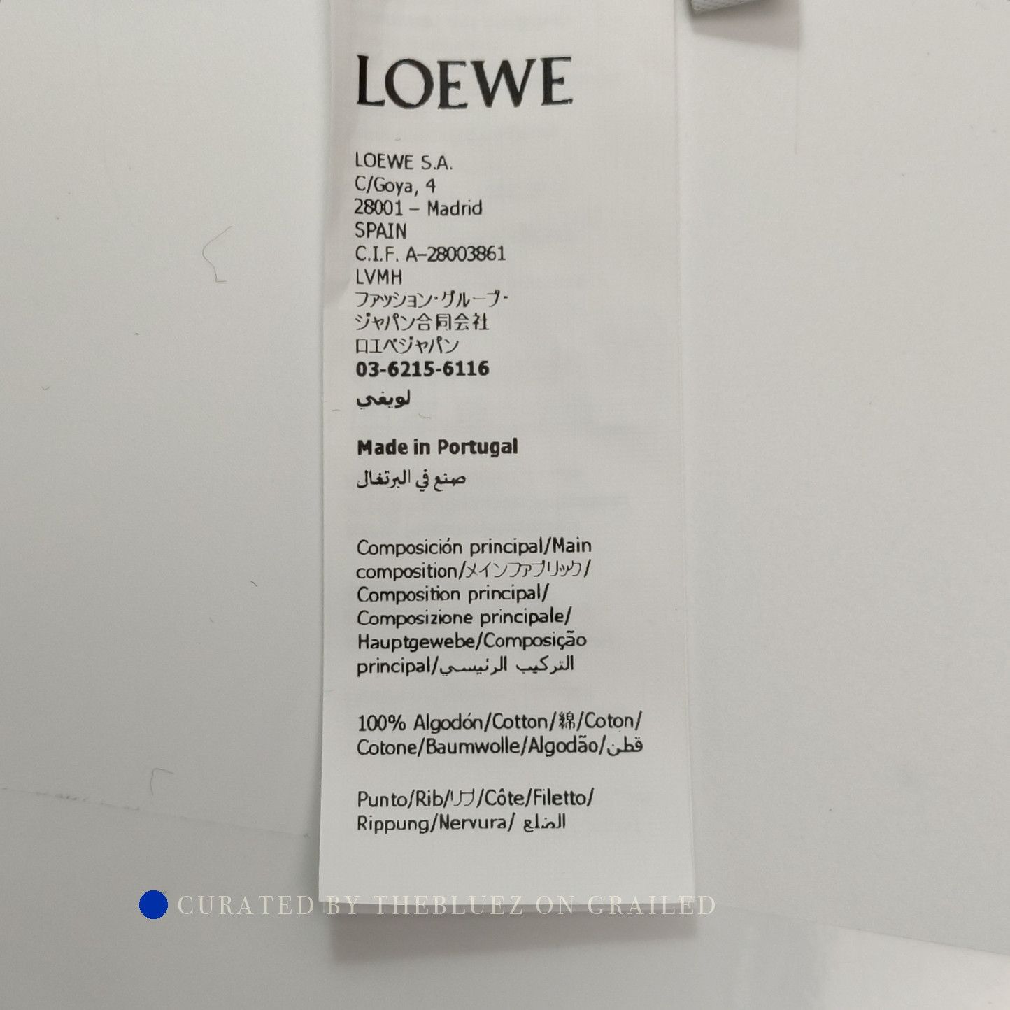 Loewe Logo Embroidered T-Shirt in White Size US L / EU 52-54 / 3 - 9 Thumbnail