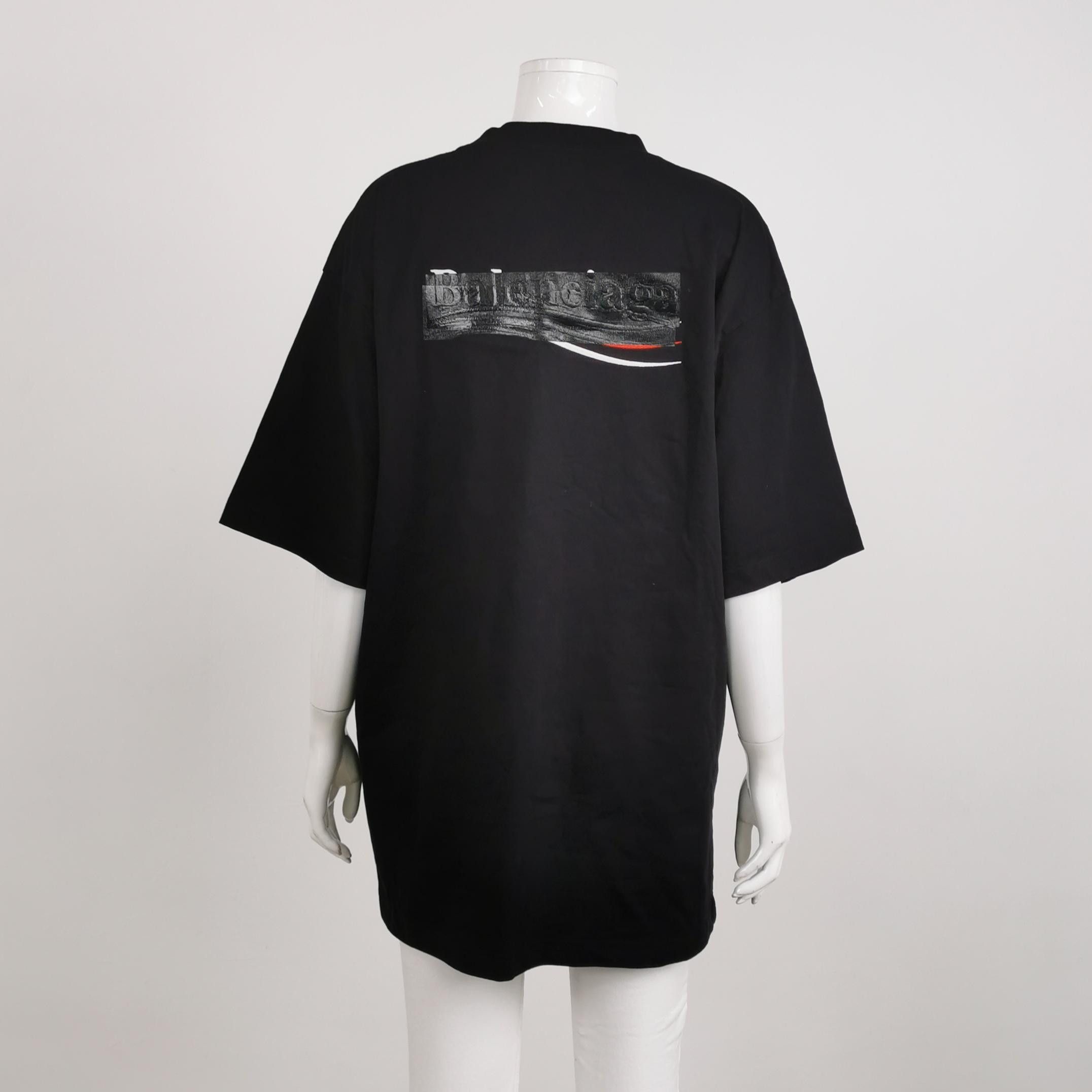 Balenciaga Logo Black Short Sleeve Tee Size S Size US S / EU 44-46 / 1 - 2 Thumbnail