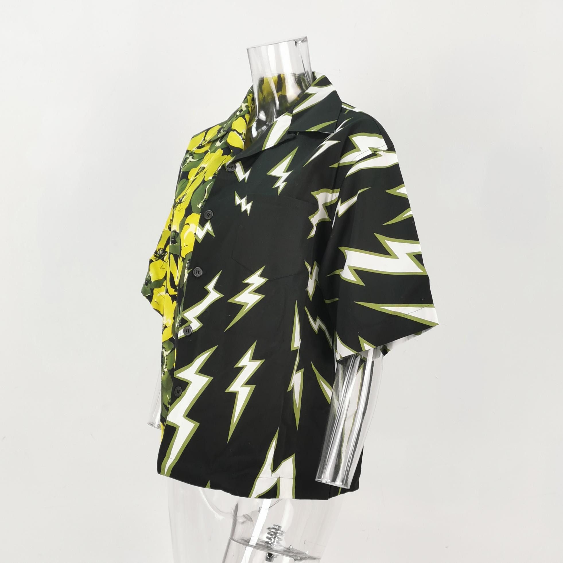 Prada Lightning Floral Button-Up Shirt Size US M / EU 48-50 / 2 - 2 Thumbnail