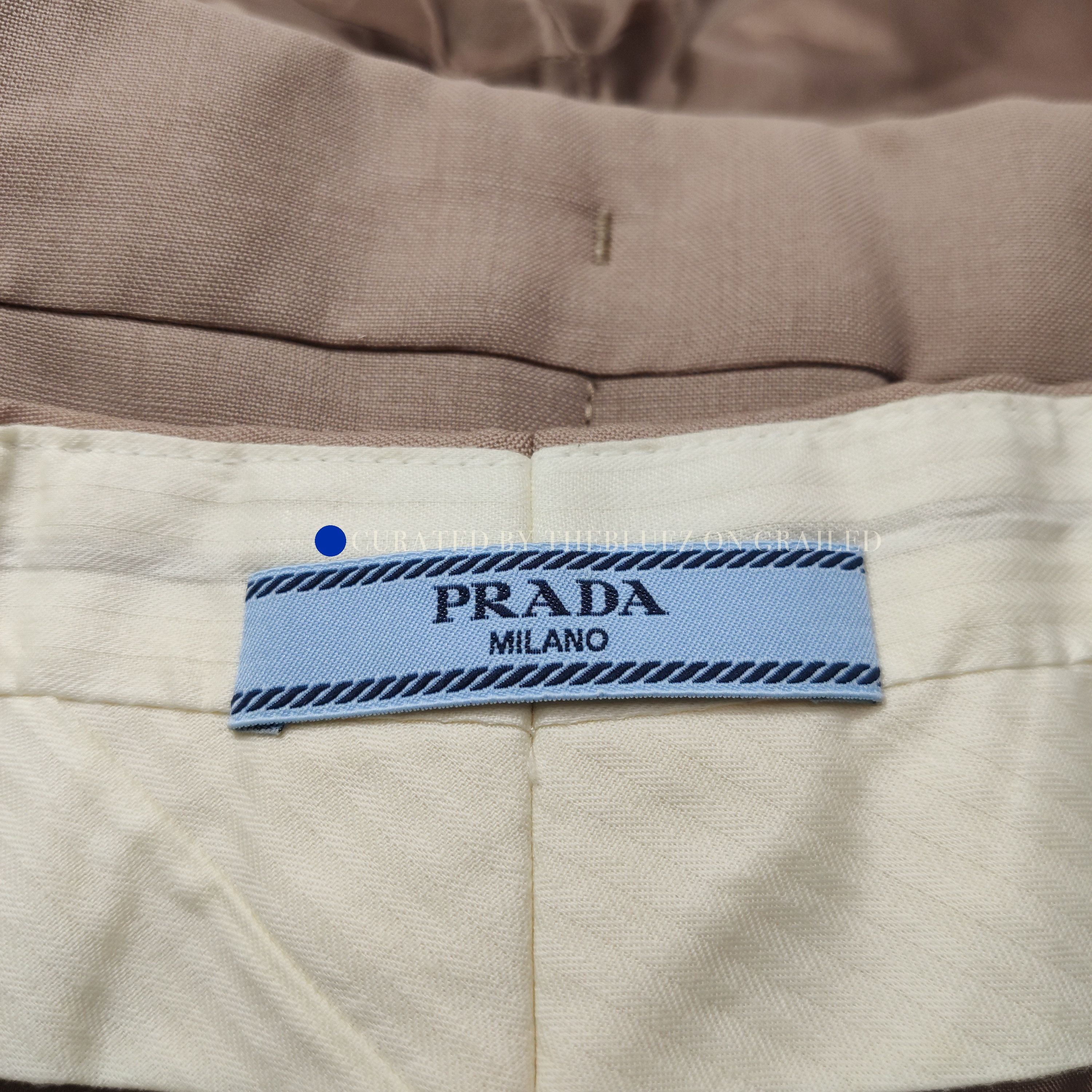 Prada Beige Mohair Blend Trousers, Size 28 Size US 28 / EU 44 - 4 Thumbnail