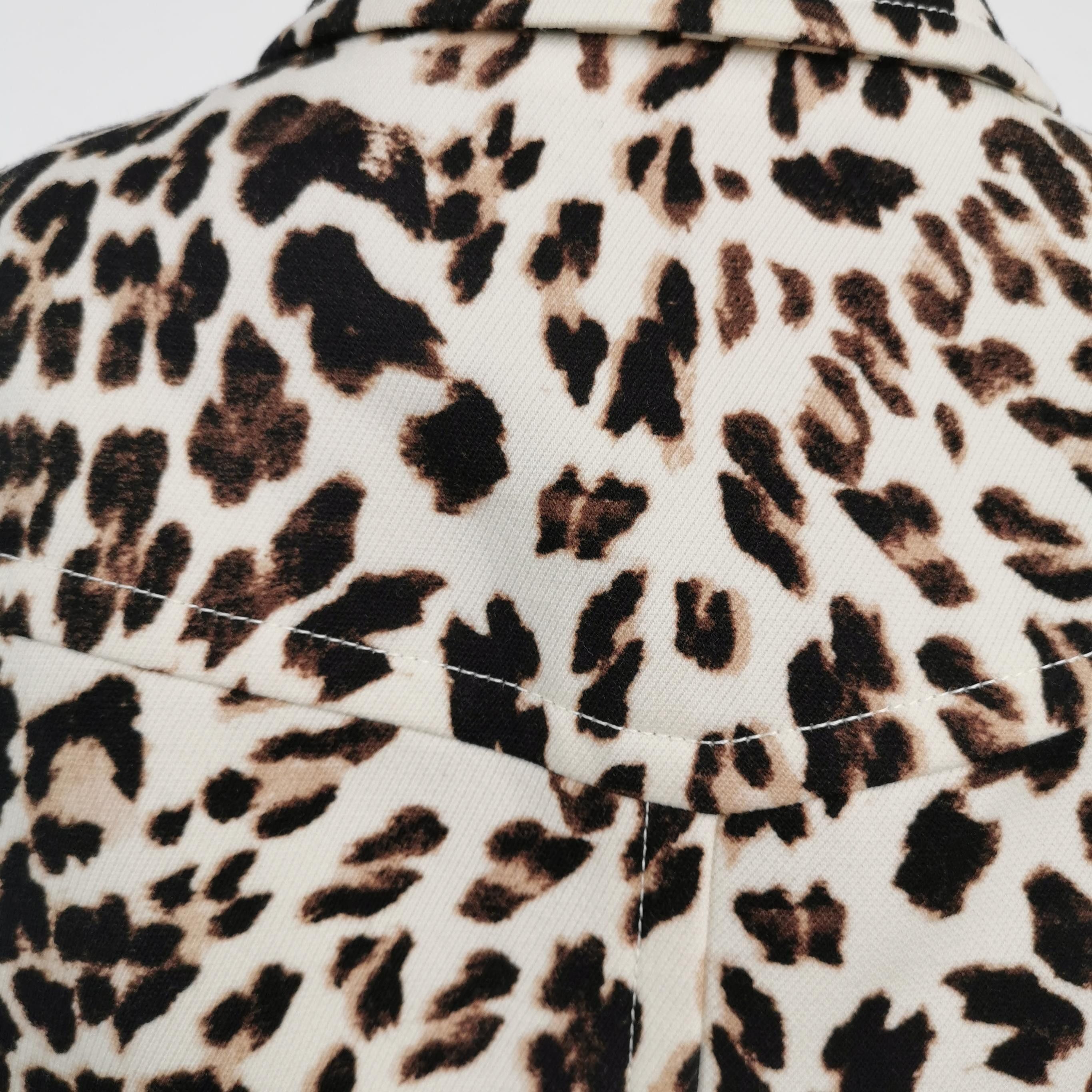 Prada Unique Multi-Colored Leopard Gabardine Coat Size US S / EU 44-46 / 1 - 3 Thumbnail