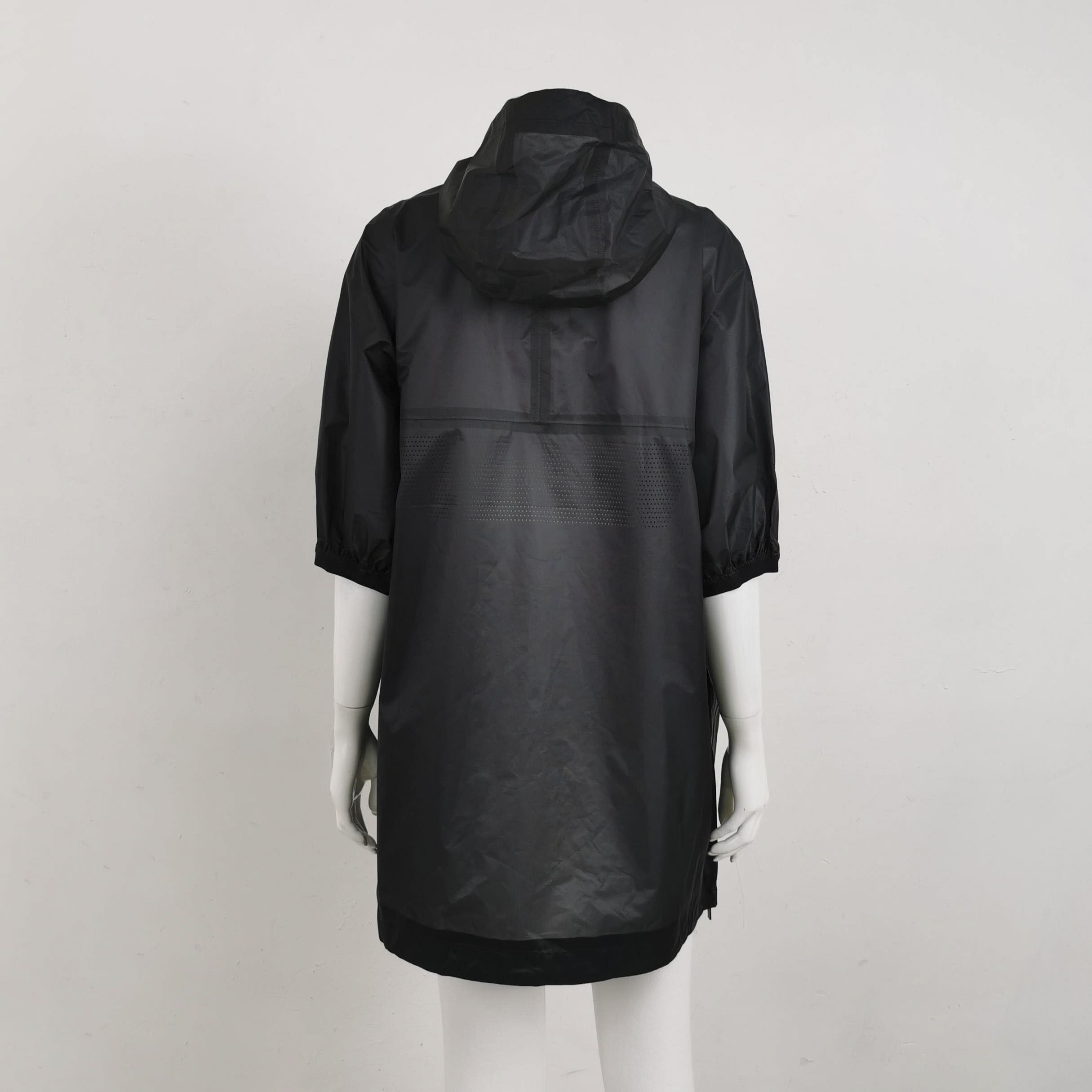 Prada Sleek Black Anorak Jacket with Logo Patch Size US XS / EU 42 / 0 - 2 Thumbnail