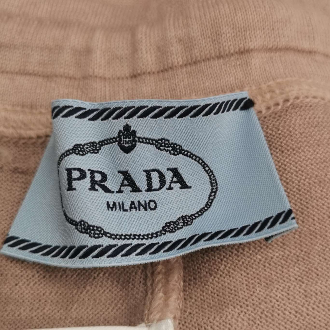 Prada Cashmere Logo Joggers in Beige Size US 26 / EU 42 - 5 Thumbnail