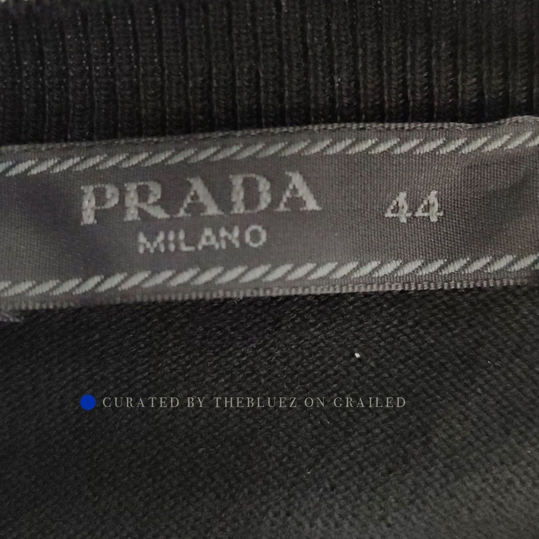 Prada Classic Black Cotton Crewneck Sweater Size US S / EU 44-46 / 1 - 4 Thumbnail