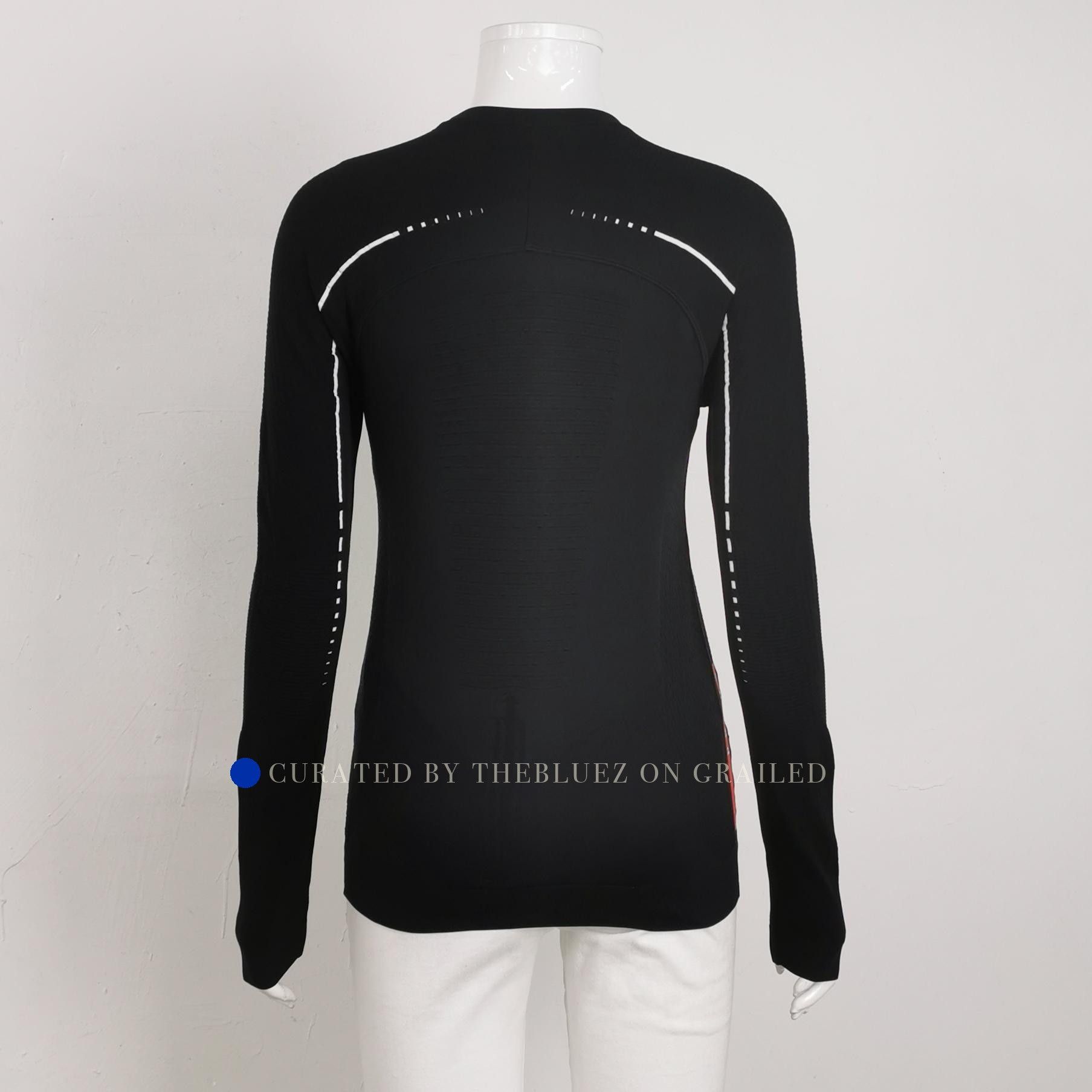 Prada Black Knit Sweater with Logo Patch Size US S / EU 44-46 / 1 - 2 Thumbnail