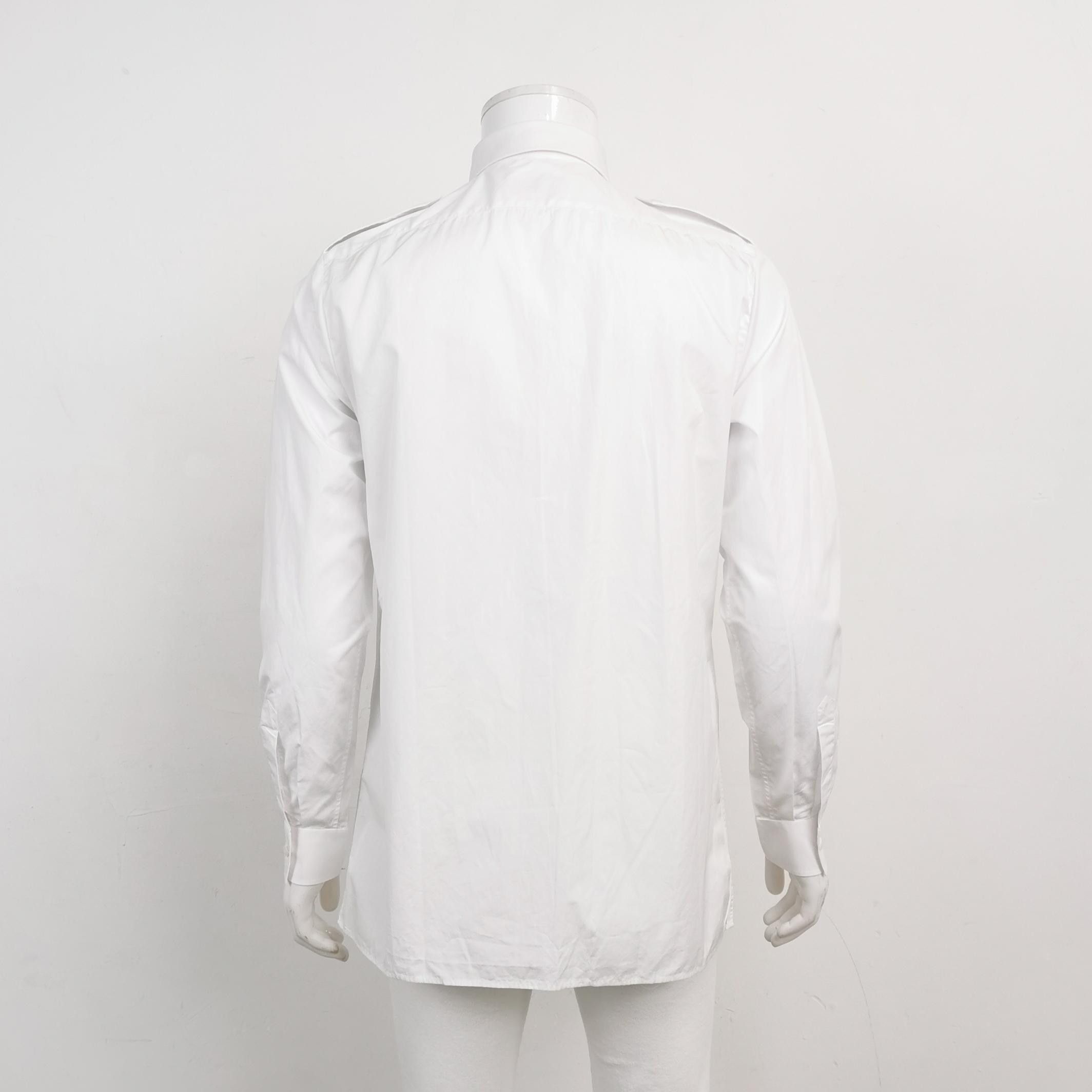 Prada Classic White Cotton Button Up Shirt Size US L / EU 52-54 / 3 - 2 Thumbnail