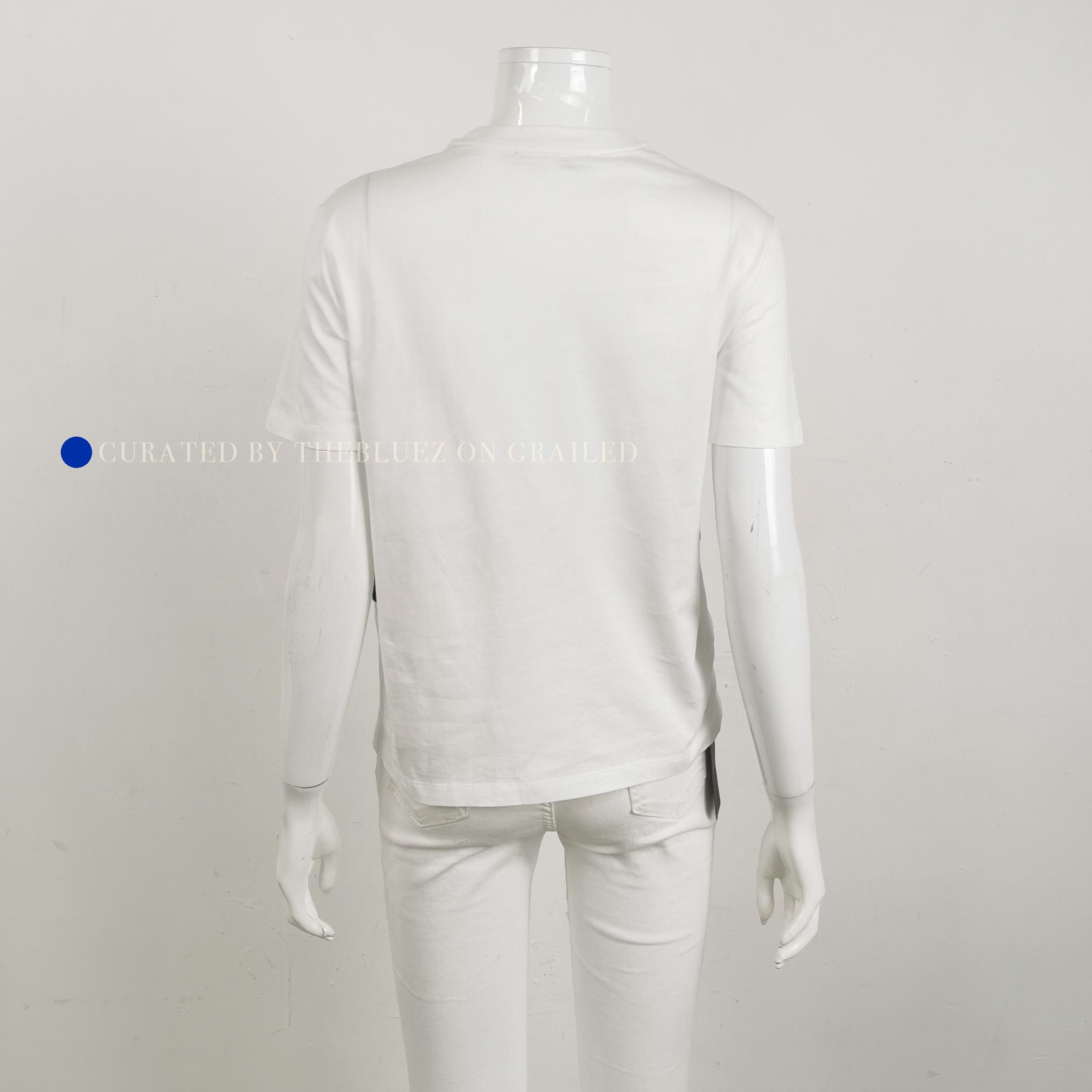 Prada Minimalist White Logo Pocket Tee Size US XS / EU 42 / 0 - 2 Thumbnail