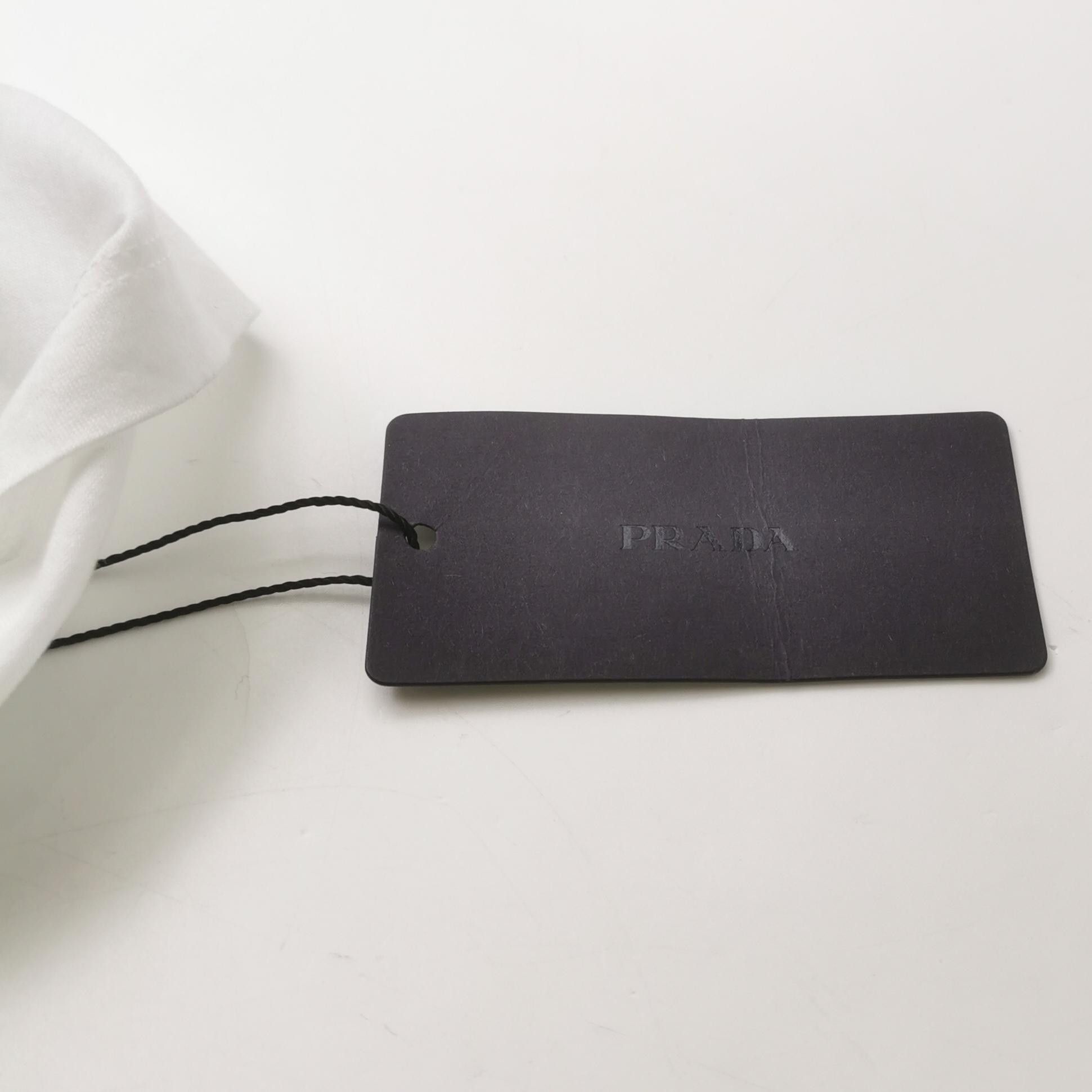 Prada Minimalist White Logo Pocket Tee Size US XS / EU 42 / 0 - 4 Thumbnail