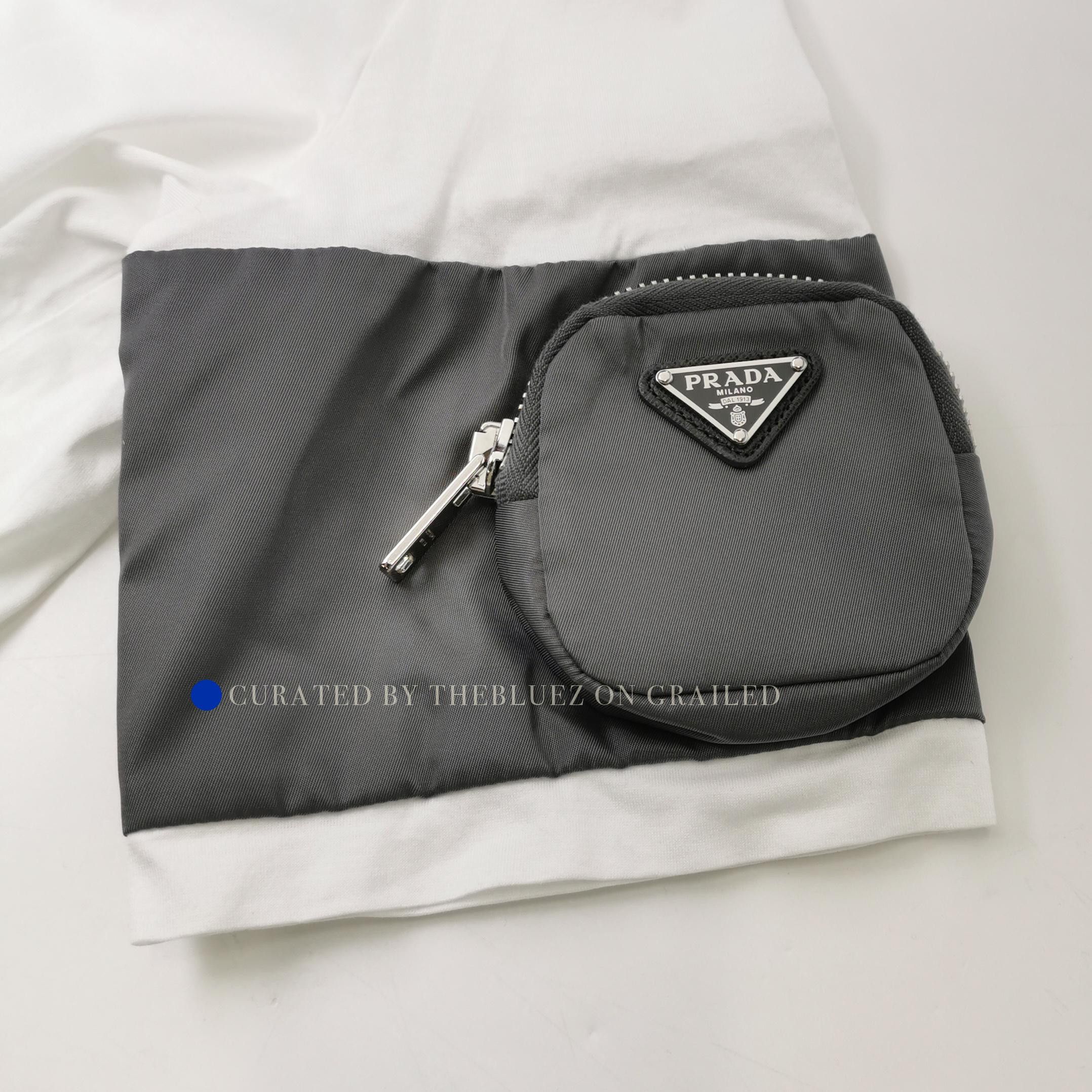 Prada Minimalist Pouch Sleeve T-Shirt in White Size US S / EU 44-46 / 1 - 3 Thumbnail
