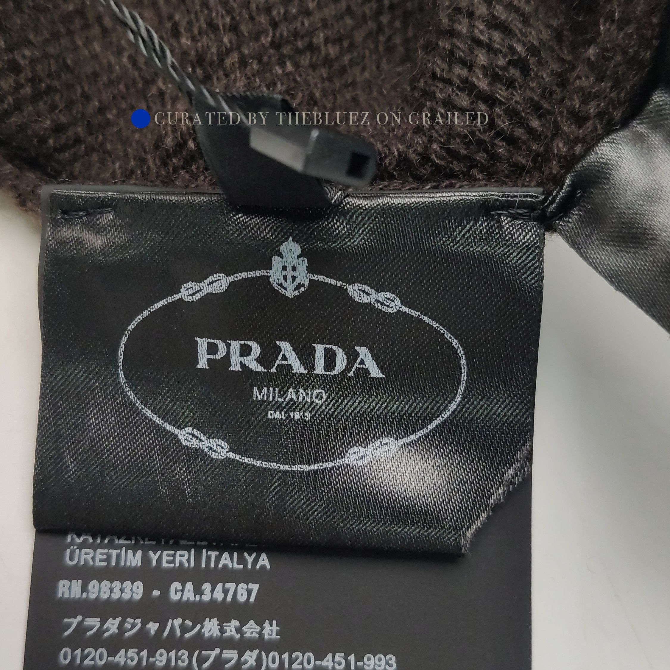 Prada Cashmere Polo Sweater in Brown, Size XS Size US XS / EU 42 / 0 - 9 Thumbnail