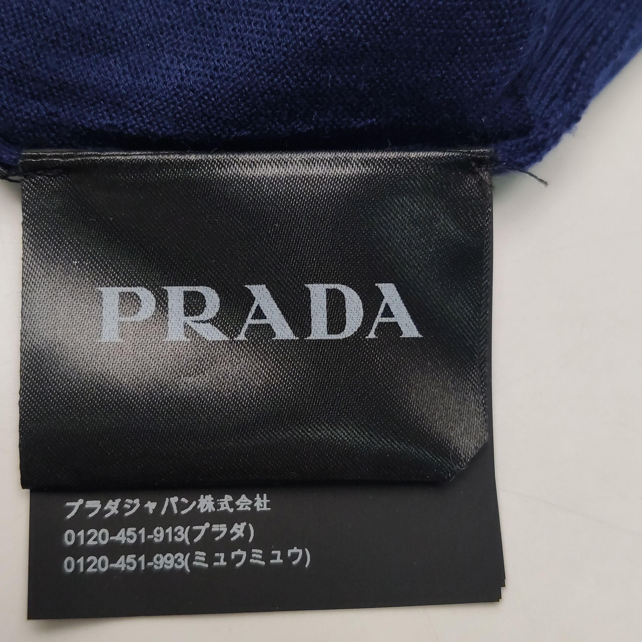 Prada Embroidered Knit Sweater in Blue, Size M Size US M / EU 48-50 / 2 - 9 Thumbnail